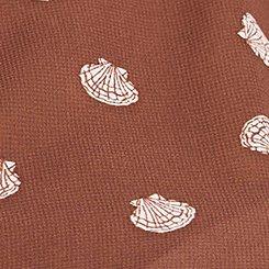 Lexie Chiffon Babydoll Top, PETITE SHELLS BROWN, swatch