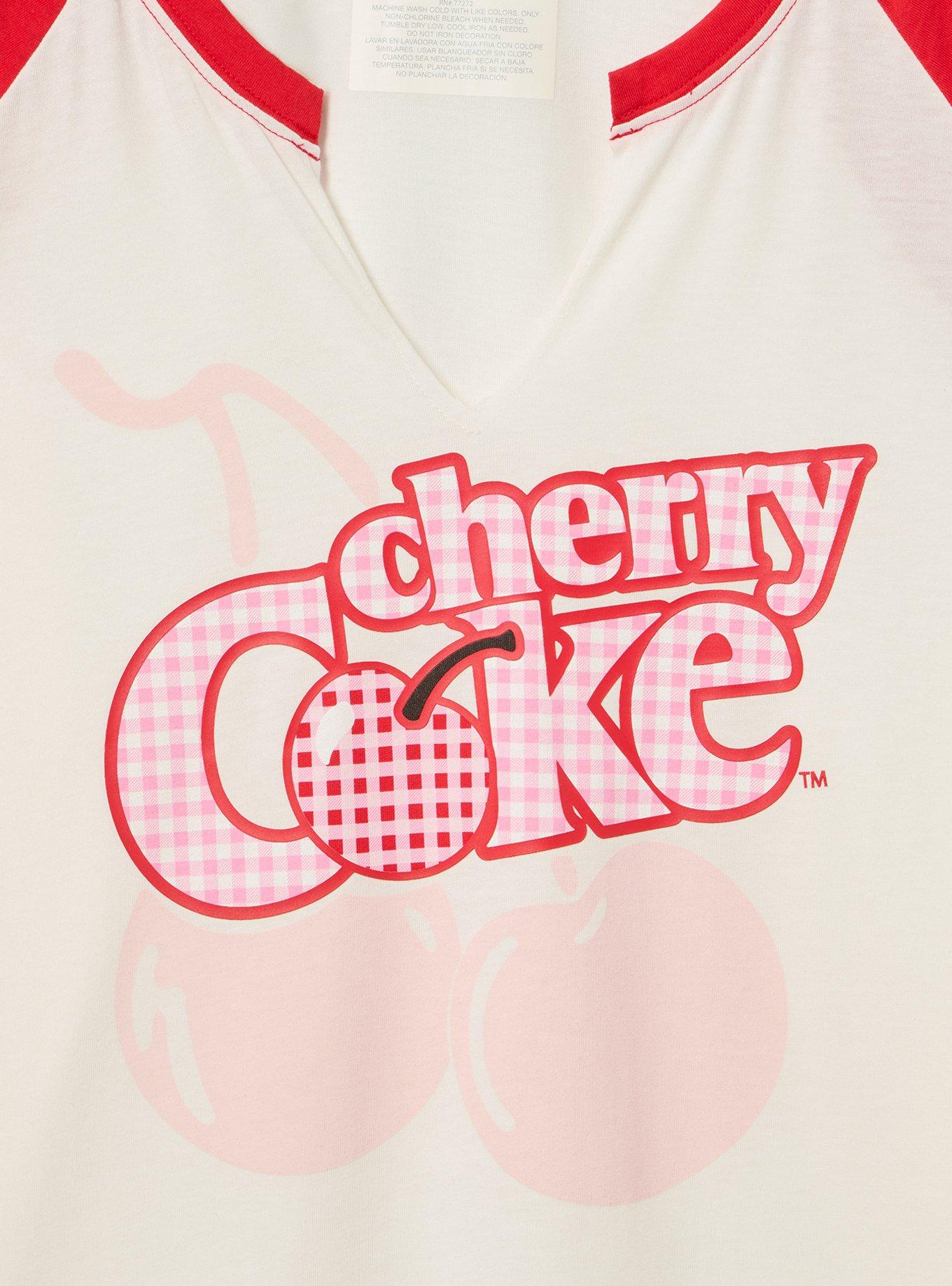 Cherry Coke Classic Cotton Raglan Tee, CHERRY COKE WHISPER WHITE, alternate