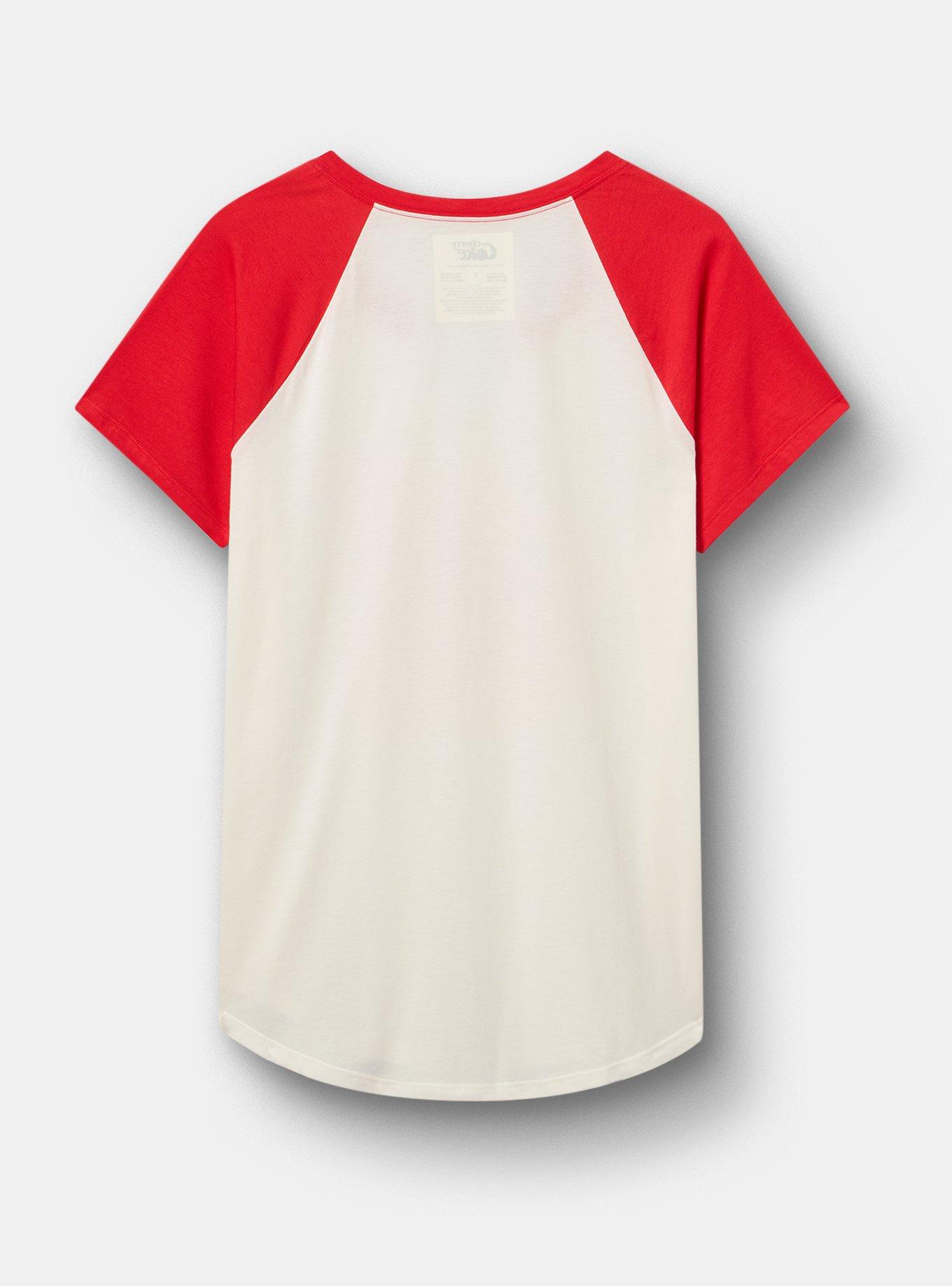 Cherry Coke Classic Cotton Raglan Tee, CHERRY COKE WHISPER WHITE, alternate