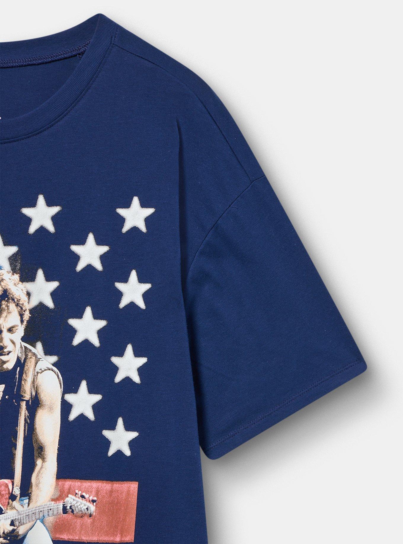 Bruce Springsteen Relaxed Cotton Tee, SPRINGSTEEN FLAG MEDIEVAL BLUE, alternate
