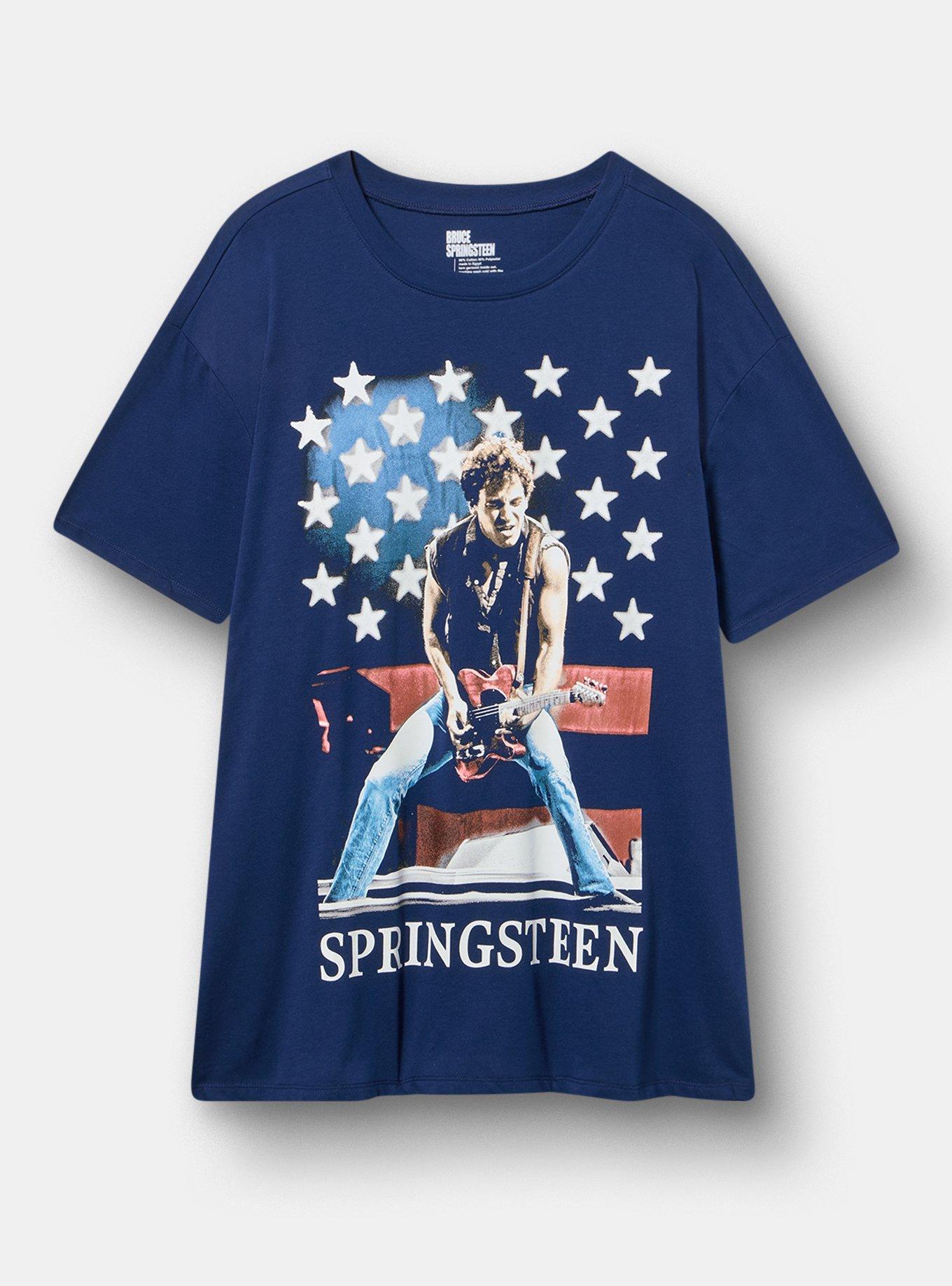 Bruce Springsteen Relaxed Cotton Tee, SPRINGSTEEN FLAG MEDIEVAL BLUE, hi-res