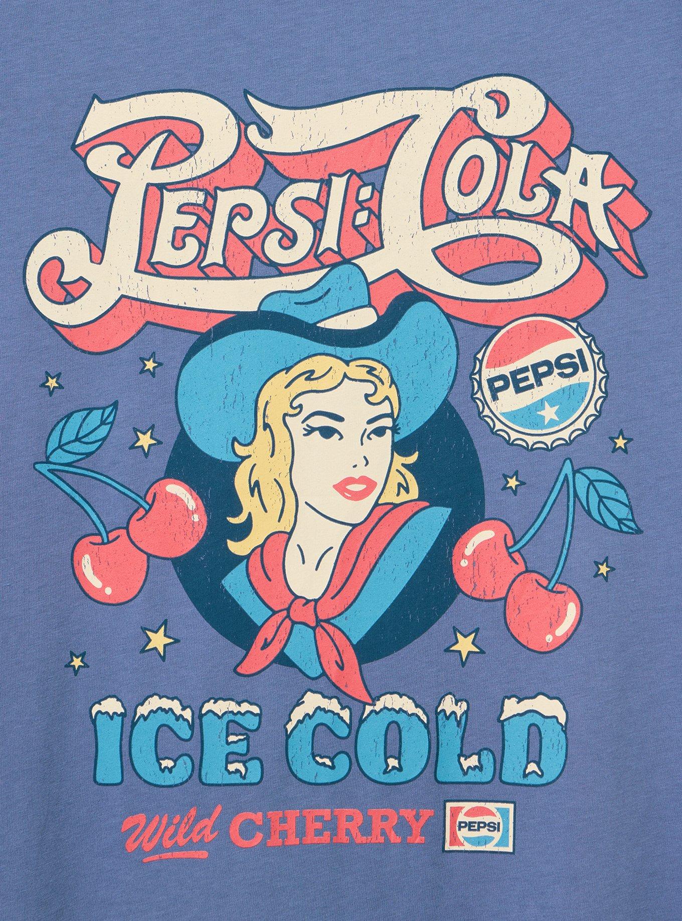 Plus Size - Pepsi Cola Cotton Muscle Roll Sleeve Tank - Torrid