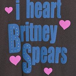 Britney Spears Classic Cotton Crew Tee, I HEART BRITNEY OBSIDIAN, swatch