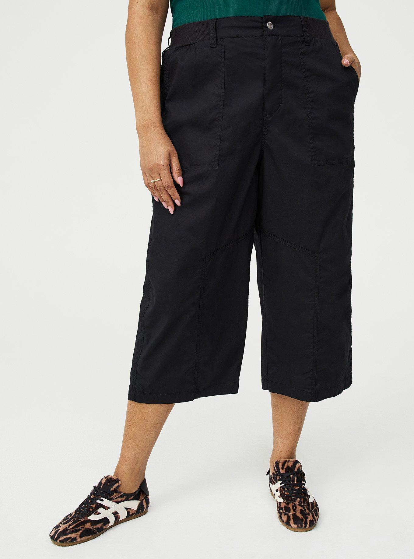 Utility Wide Leg Crop Pant, DEEP BLACK, alternate