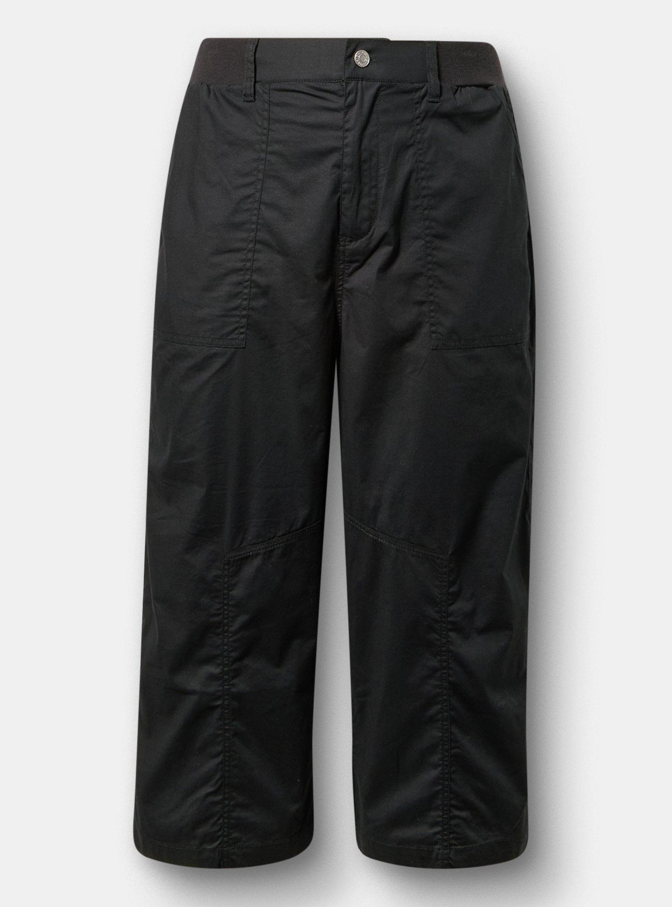 Utility Wide Leg Crop Pant, DEEP BLACK, hi-res