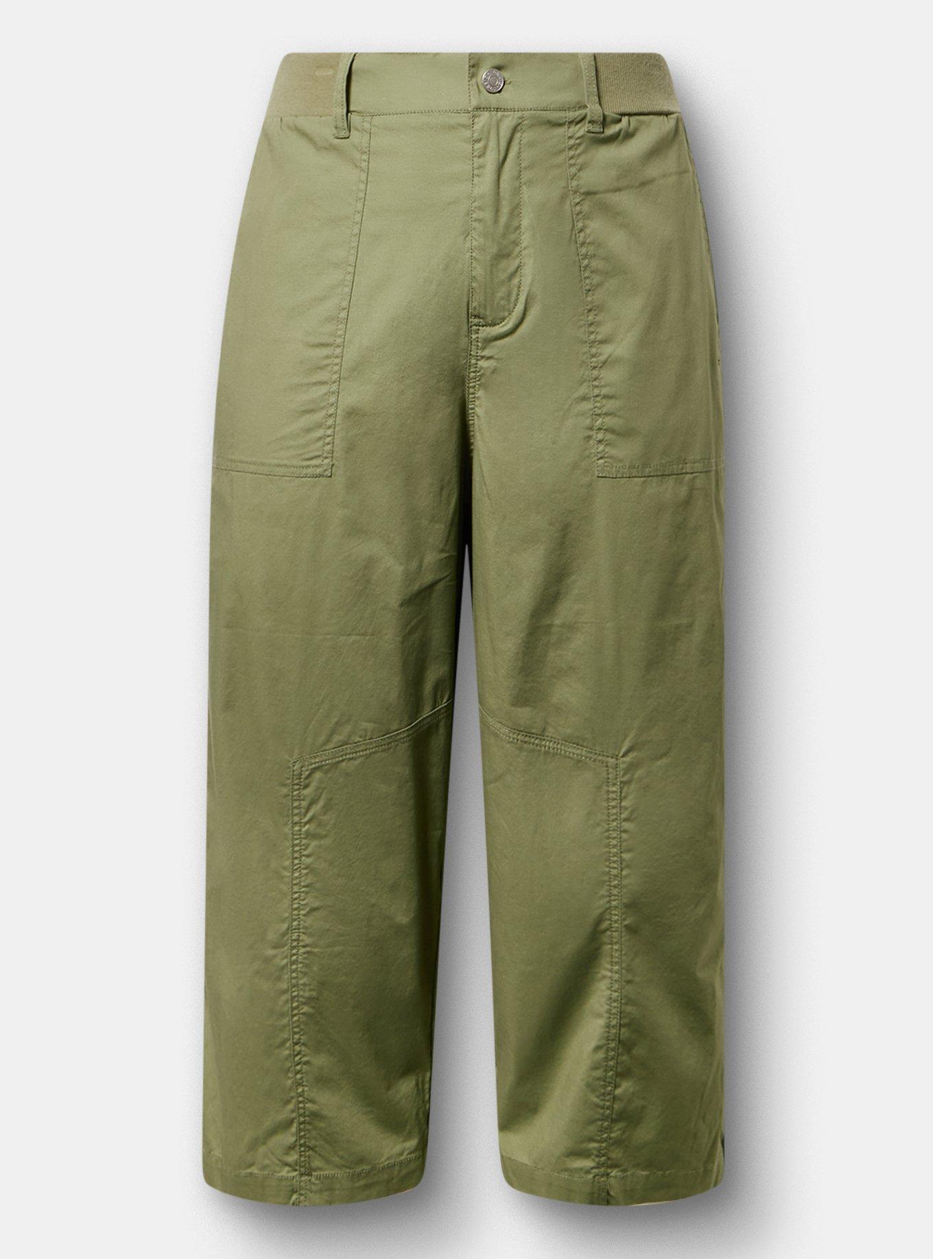 Utility Wide Leg Crop Pant, OLIVINE, hi-res