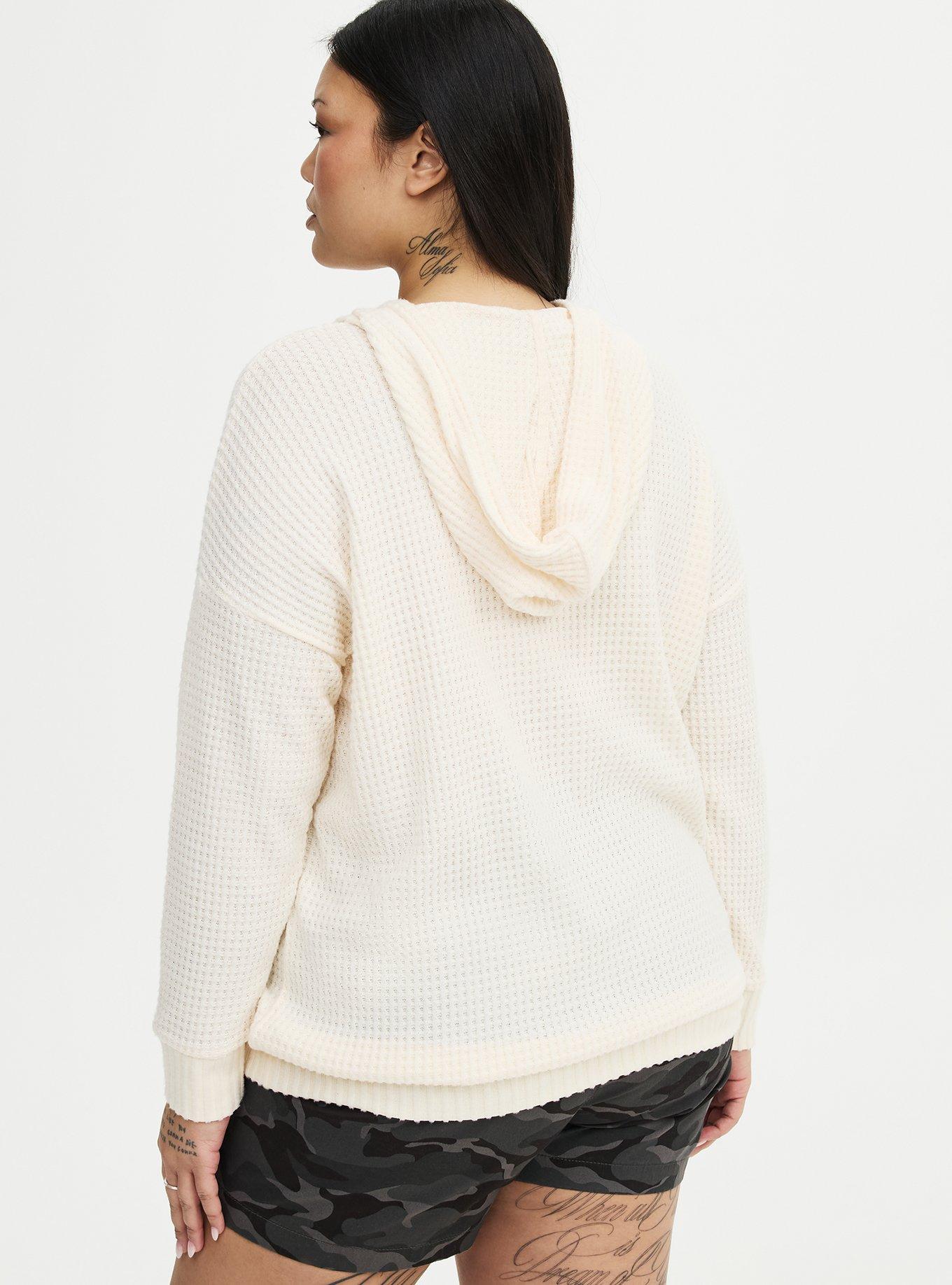 Brushed Waffle Hoodie, DEW, alternate