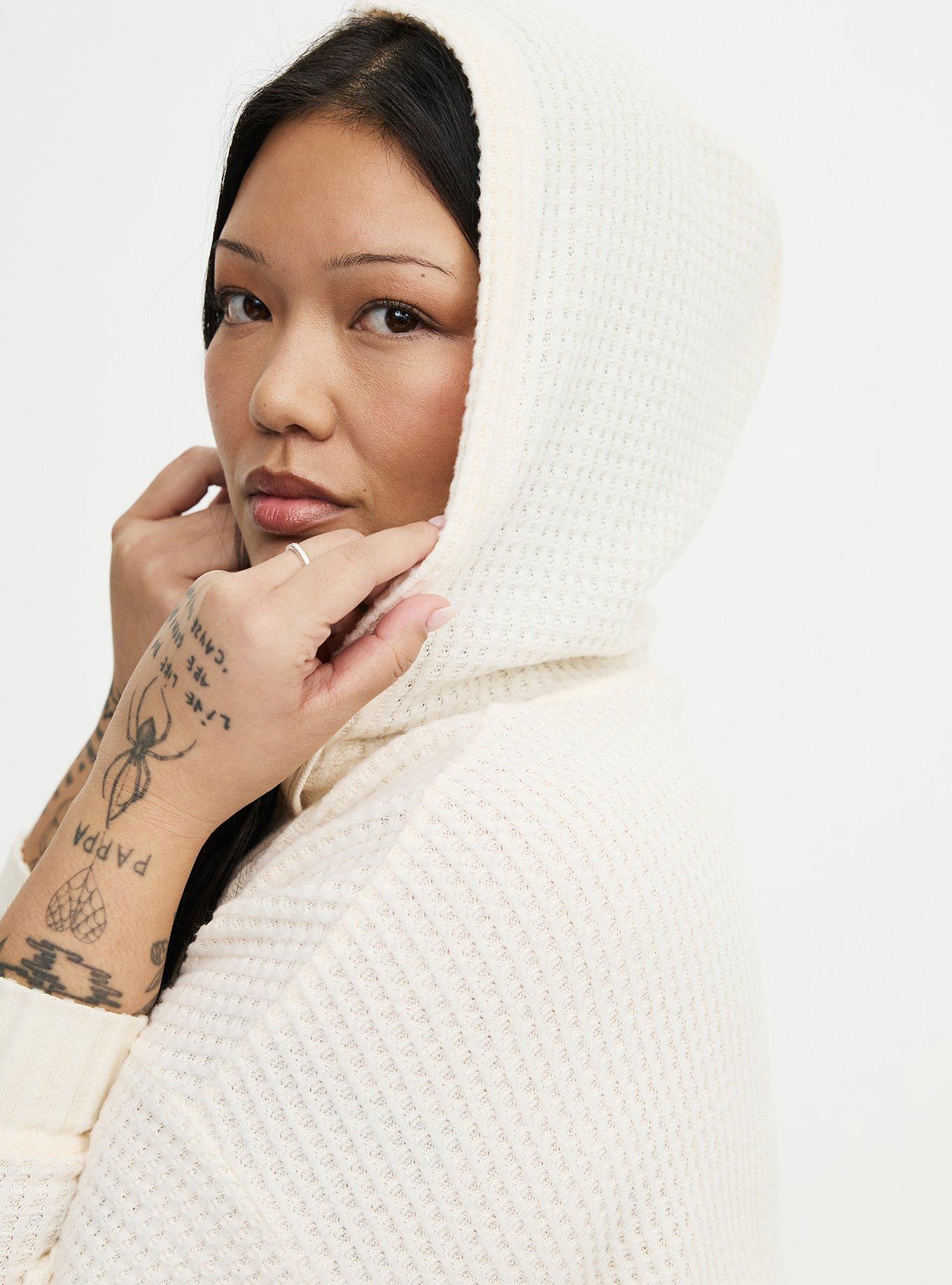 Brushed Waffle Hoodie, DEW, alternate