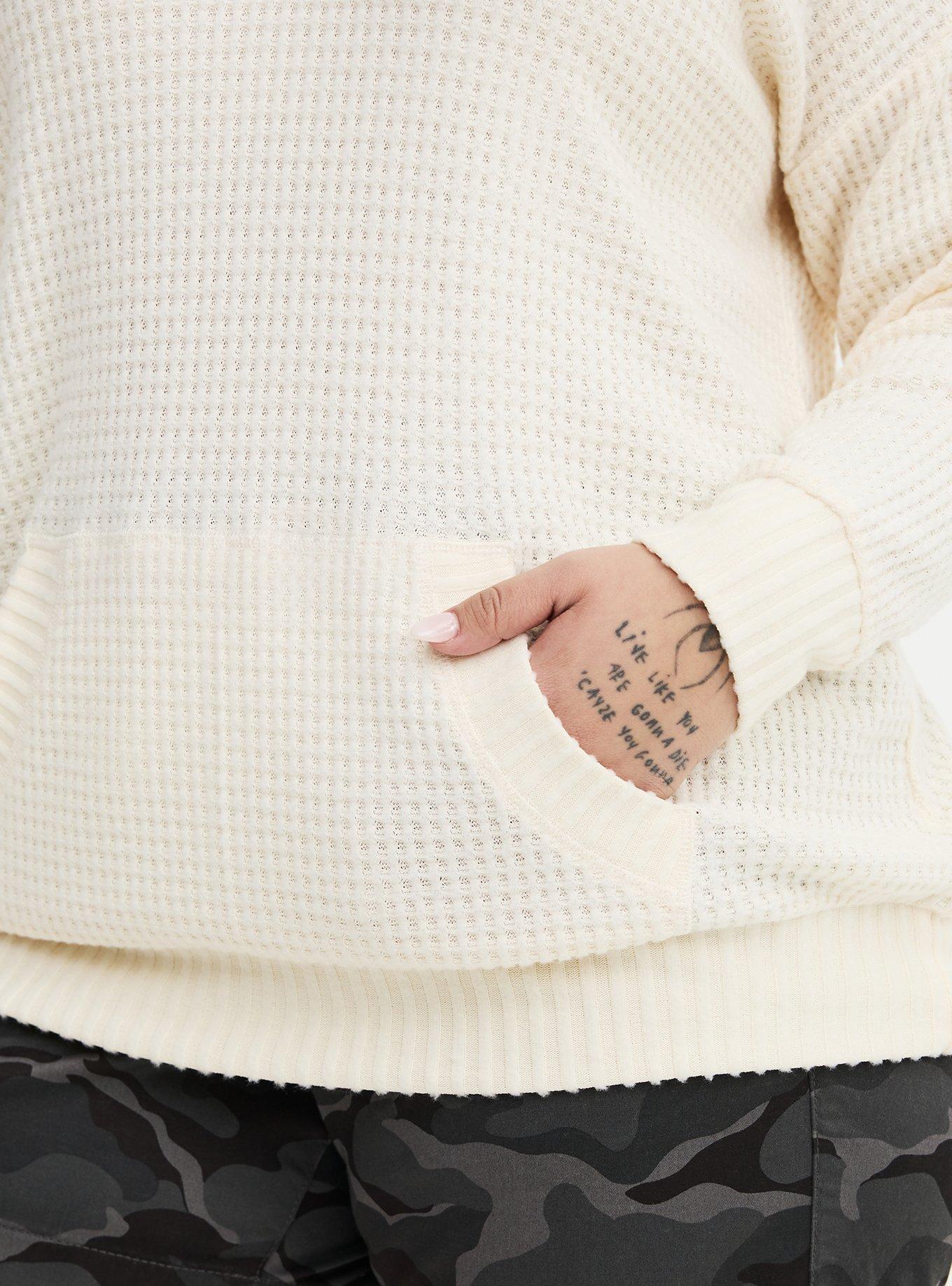 Brushed Waffle Hoodie, DEW, alternate