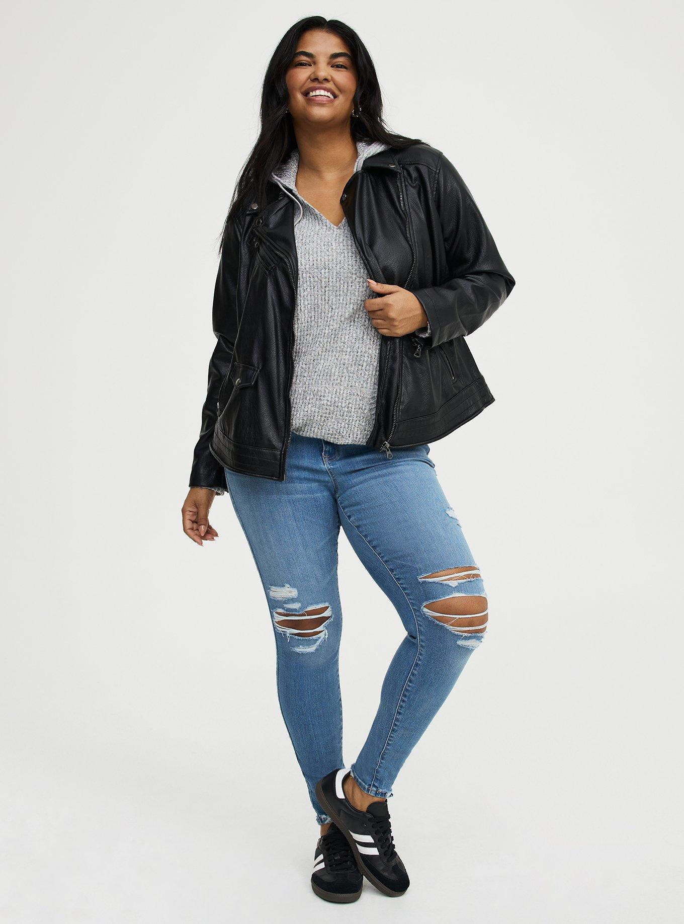 Brushed Waffle Hoodie, MED HEATHER GREY, alternate