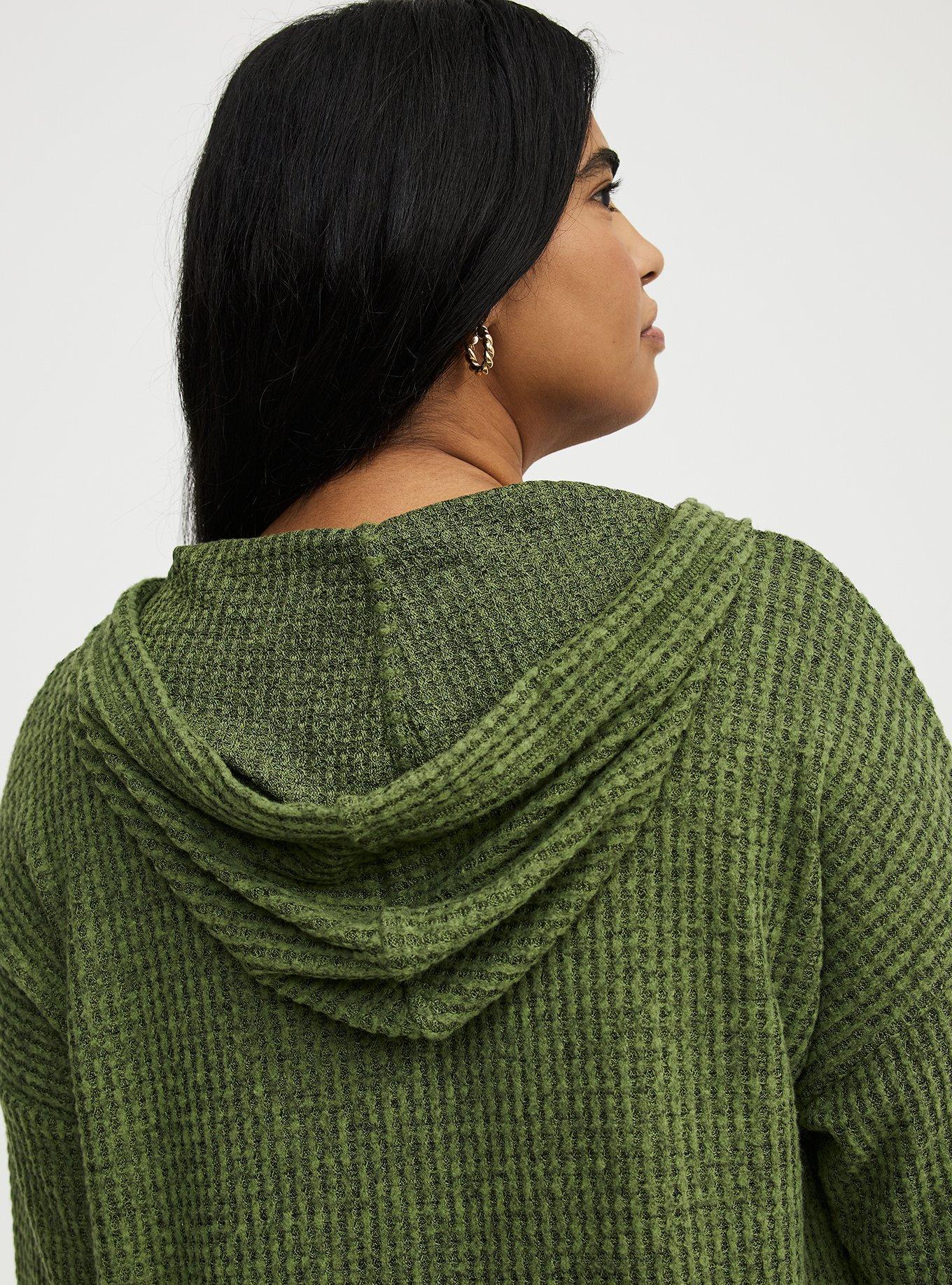 Plus Size - Brushed Waffle Hoodie - Torrid