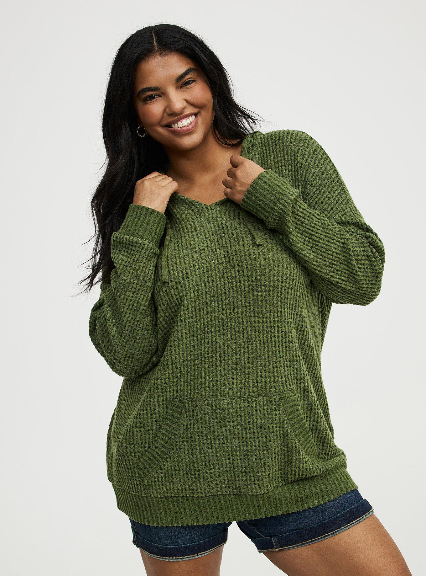 Plus Size - Brushed Waffle Hoodie - Torrid