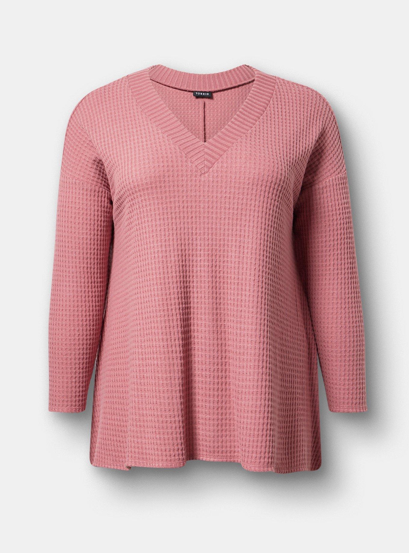 Brushed Waffle Sharkbite Top, MESA ROSE, hi-res