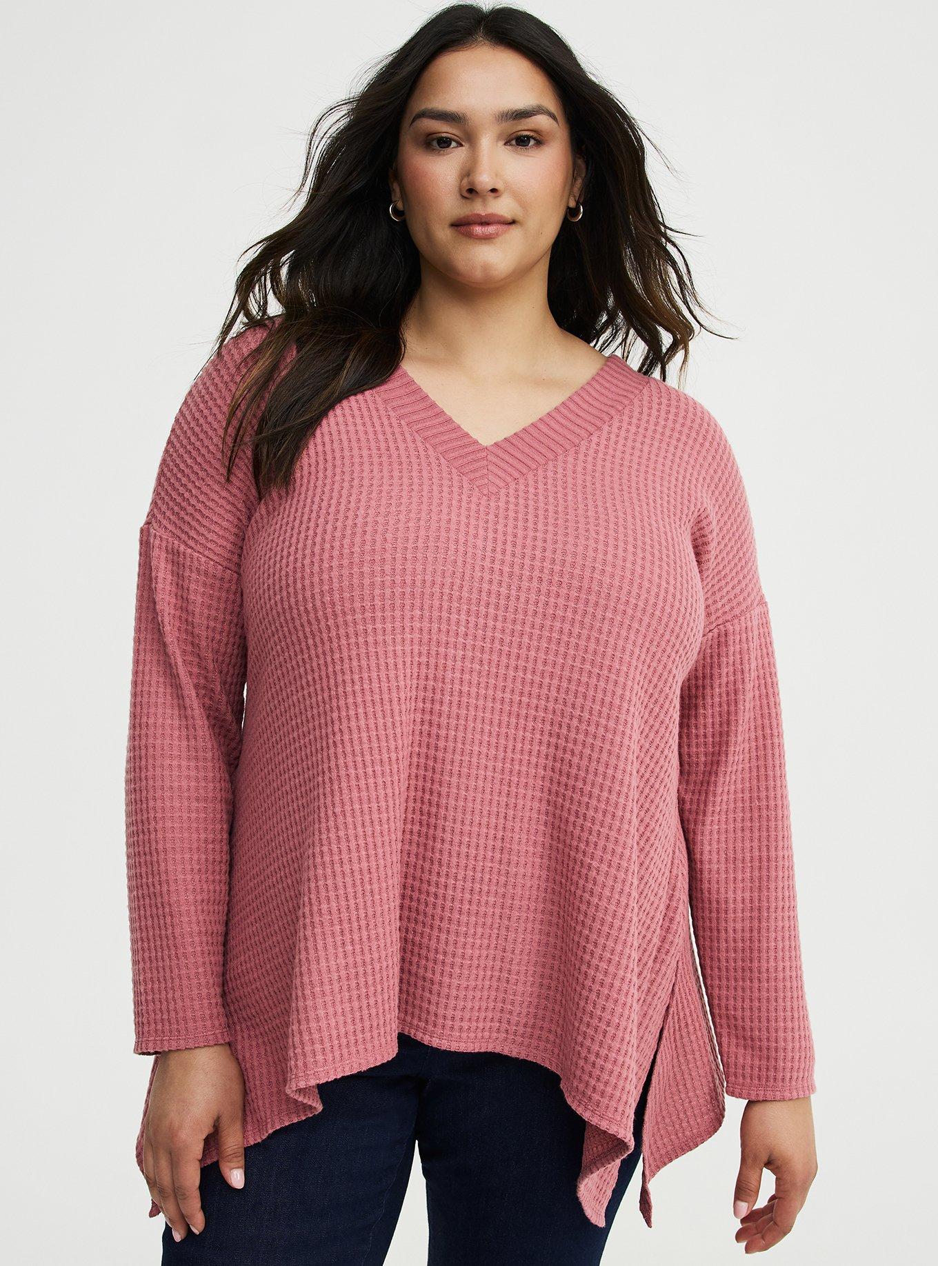 Brushed Waffle Sharkbite Top, MESA ROSE, hi-res