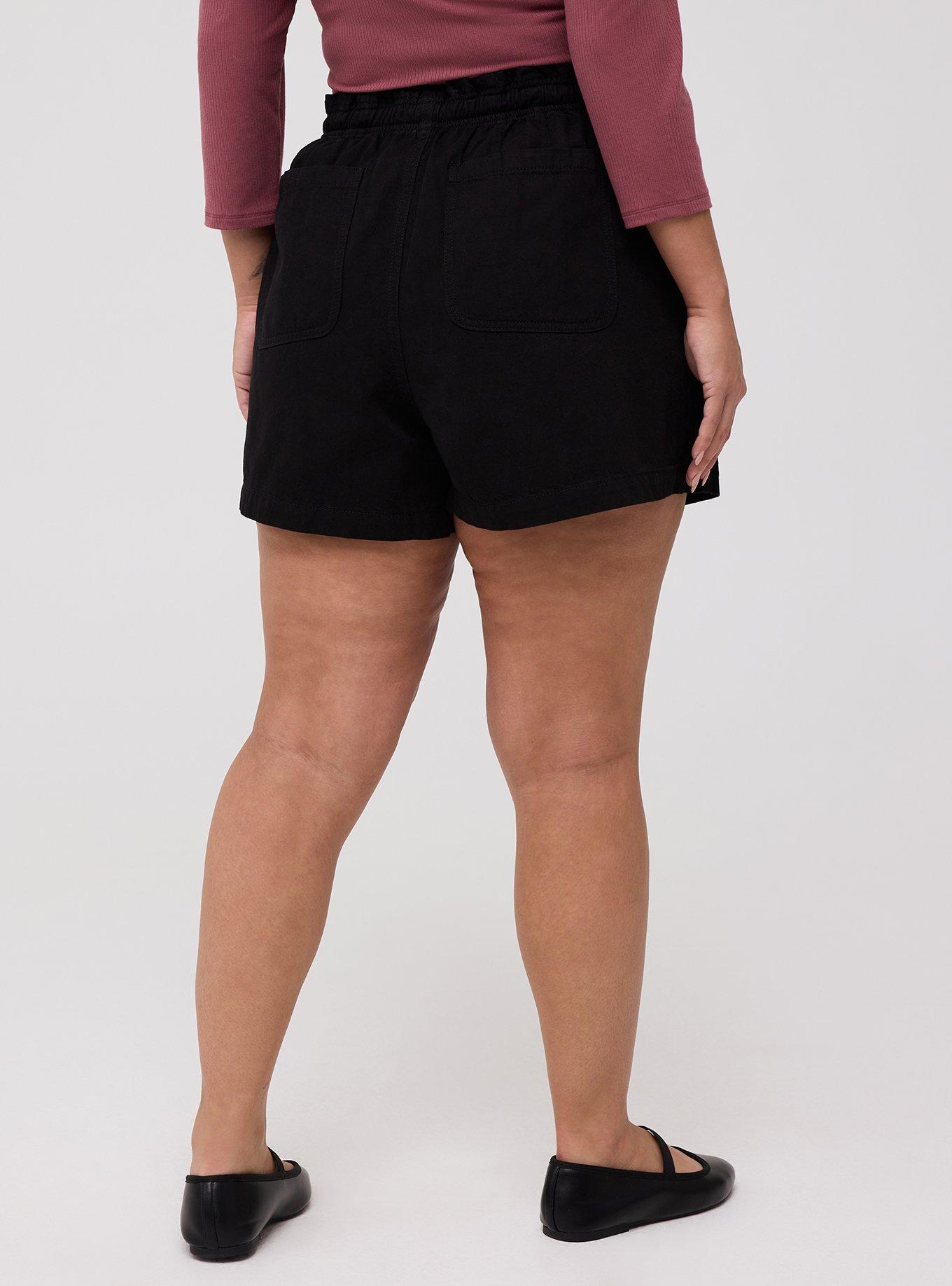 High-Rise Lightweight Denim Short, BLACK, alternate