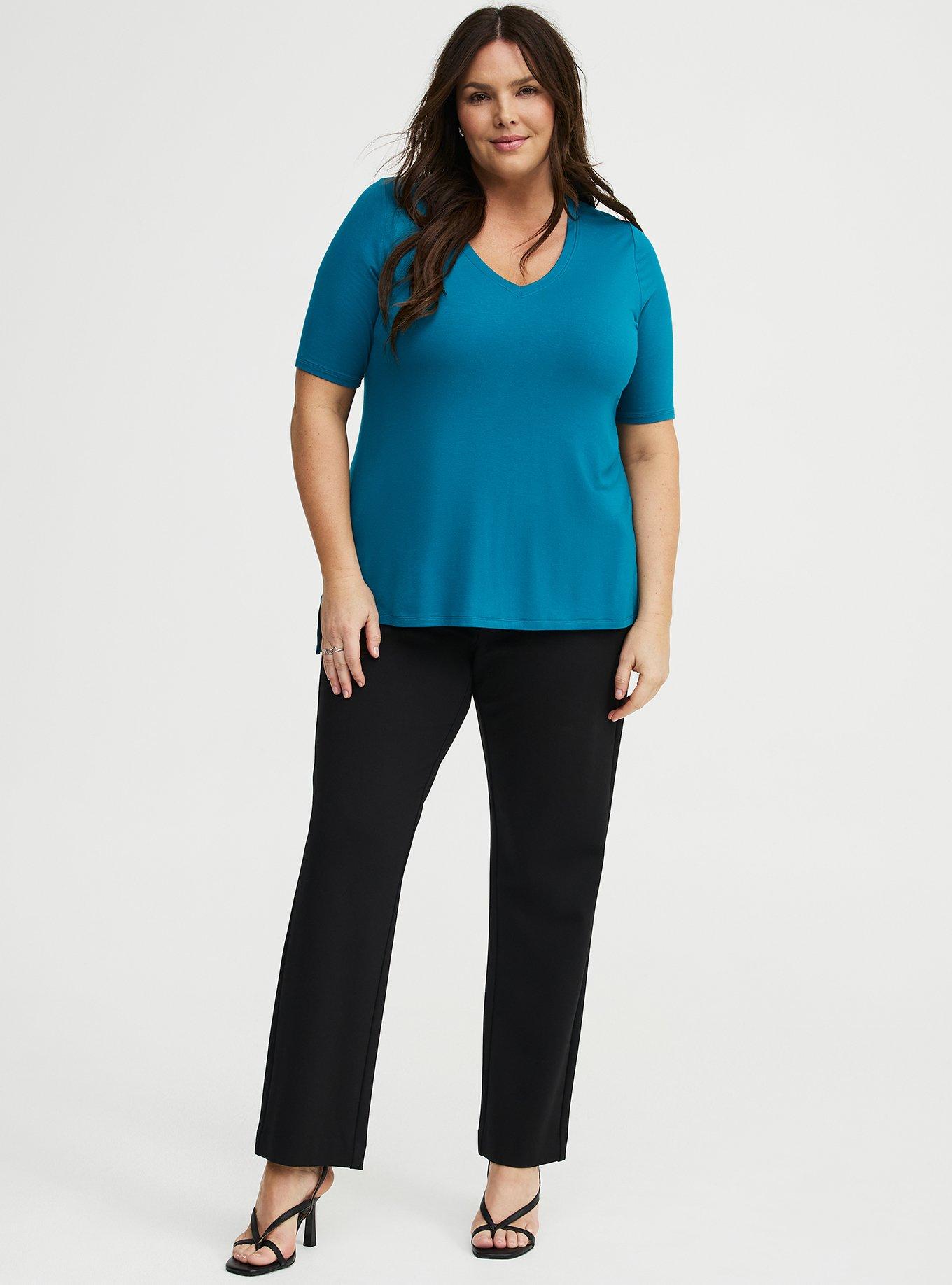 Super Soft V-Neck Hi-Low Tunic, OCEAN DEPTHS, alternate