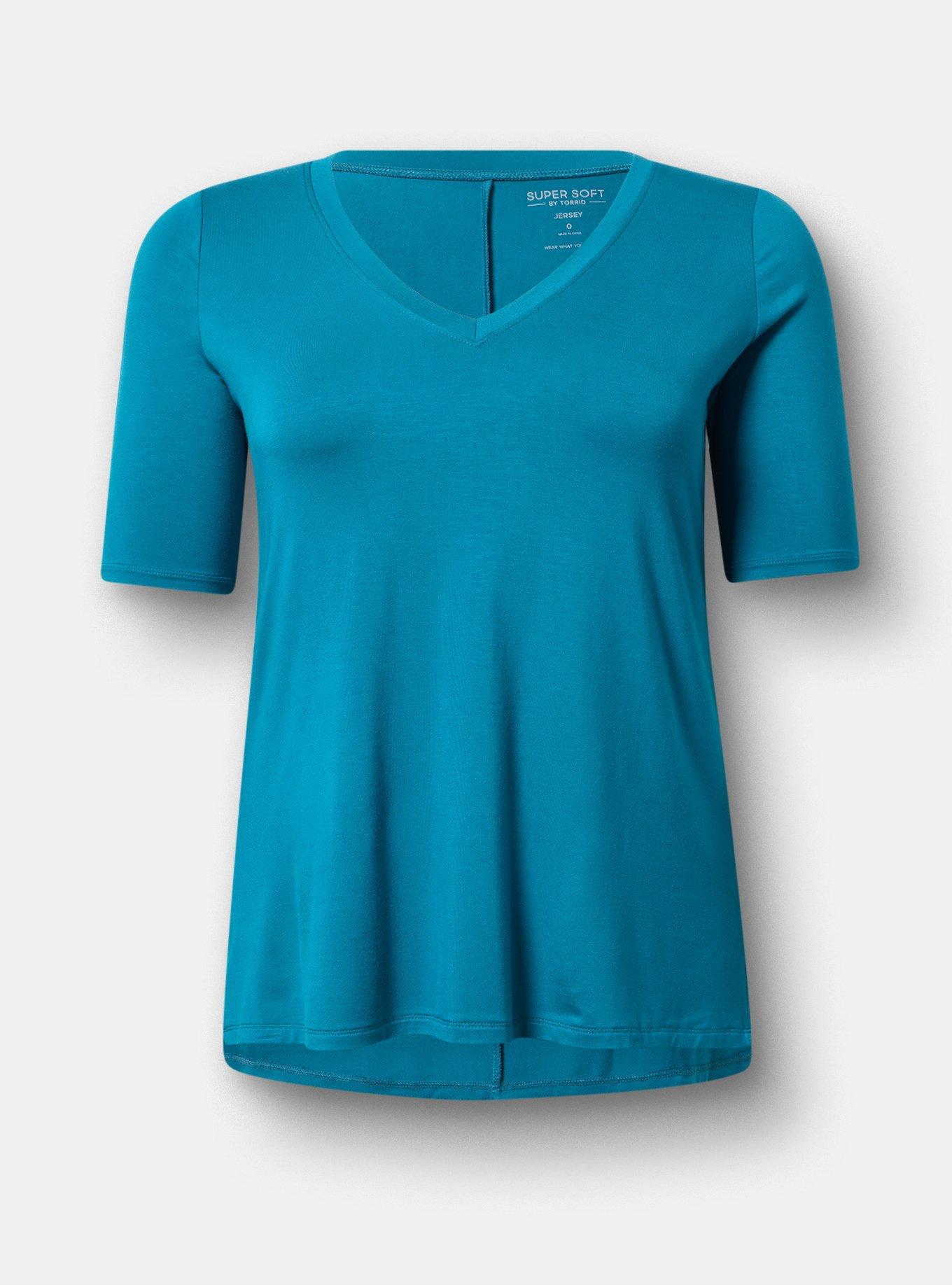 Super Soft V-Neck Hi-Low Tunic, OCEAN DEPTHS, hi-res