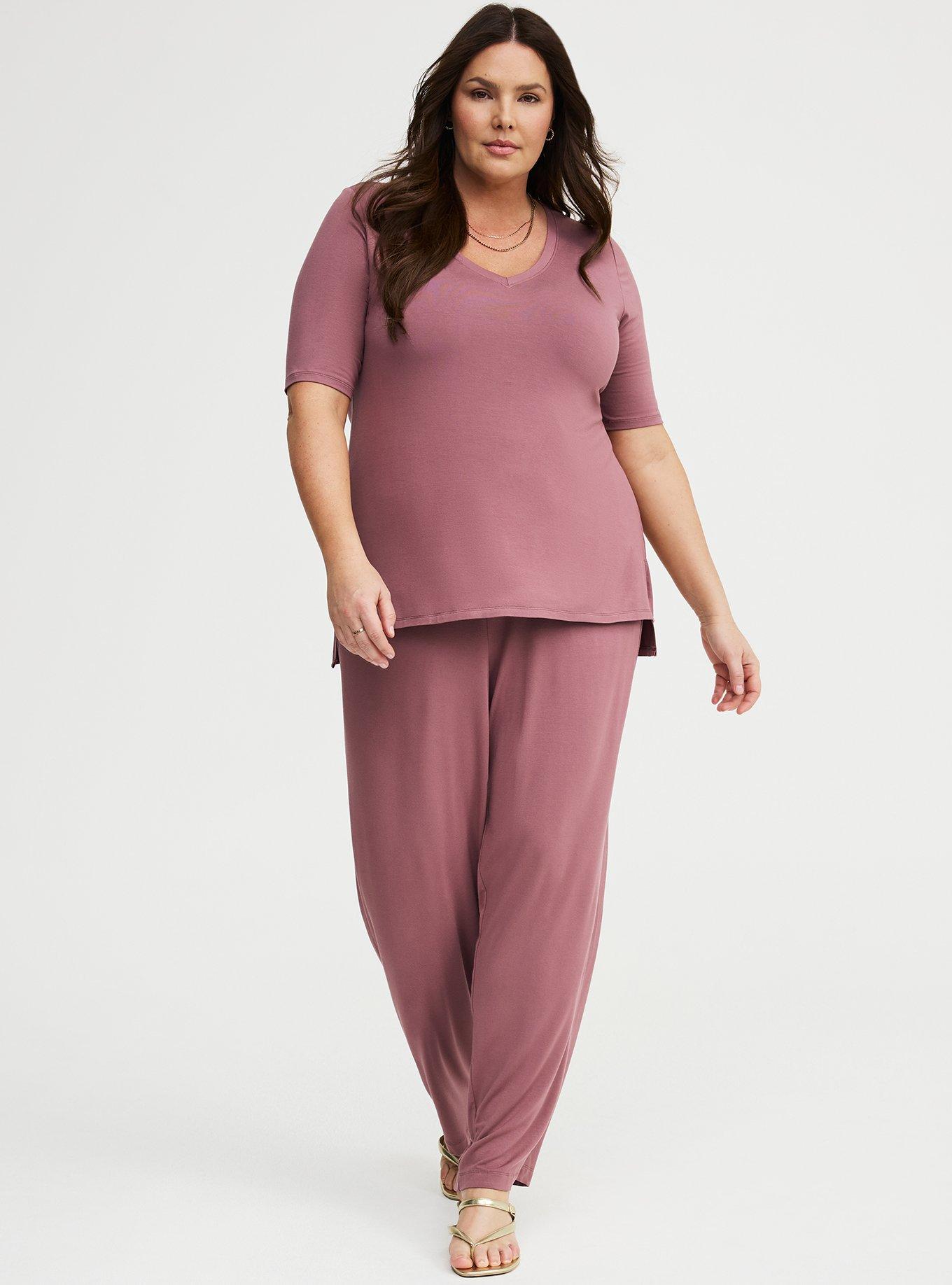 Super Soft V-Neck Hi-Low Tunic, ROSE TAUPE, alternate