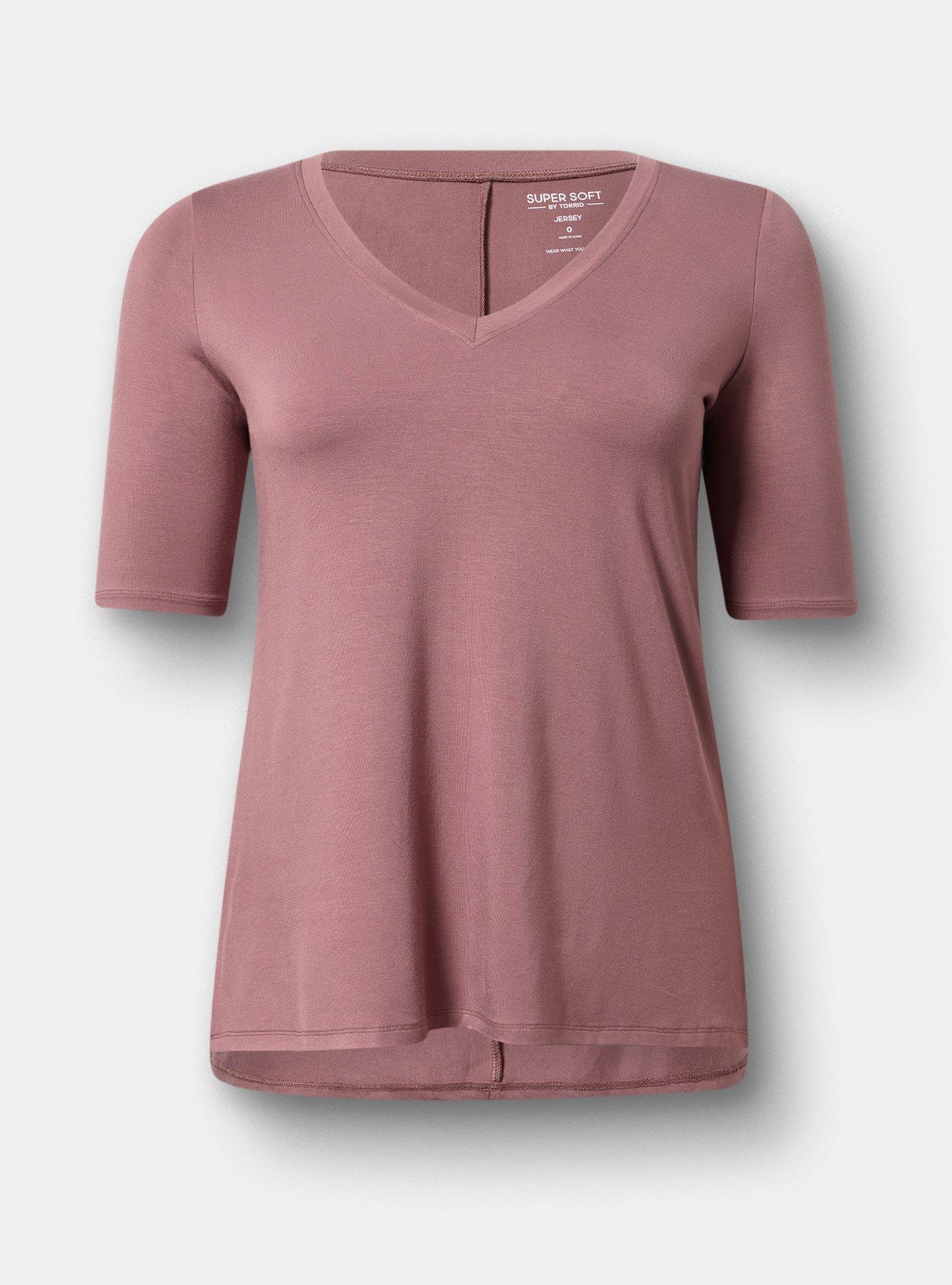 Super Soft V-Neck Hi-Low Tunic, ROSE TAUPE, hi-res