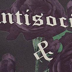 Heritage Jersey Distressed Cold Shoulder Tee, ANTISOCIAL FLORAL OBSIDIAN, swatch