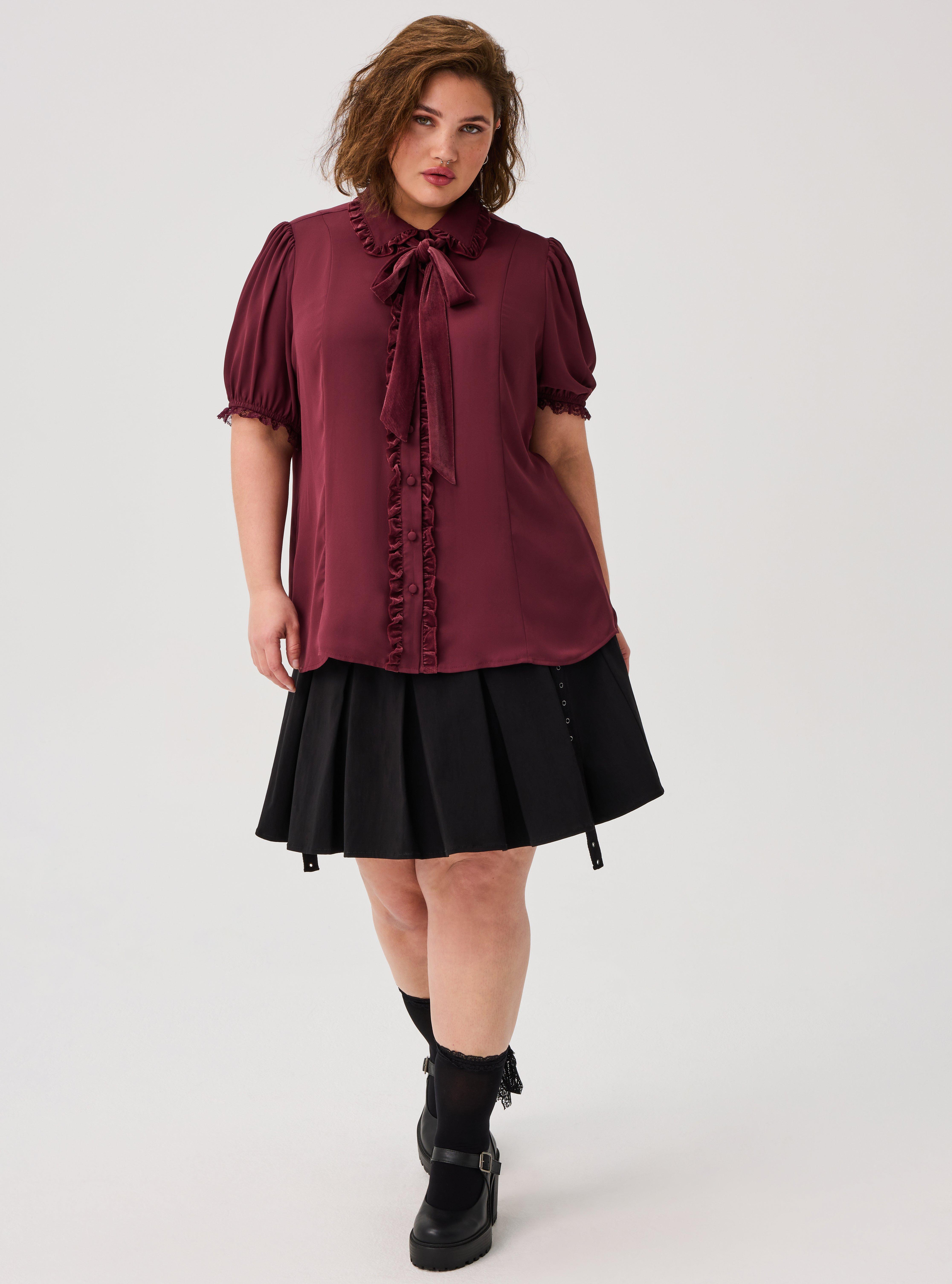 Nightfall Button Front Bow Top, PORT ROYALE, alternate