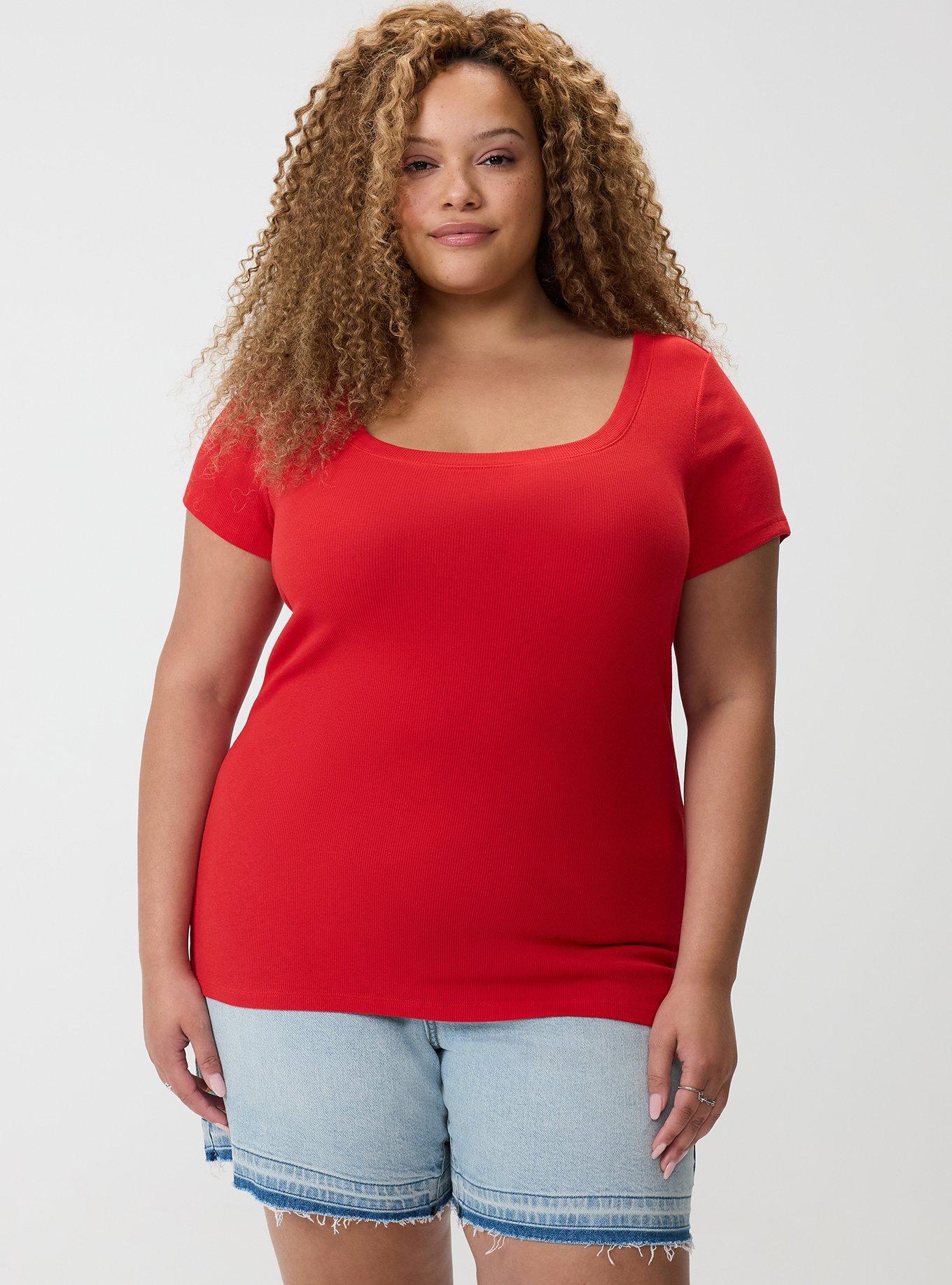 Cotton Modal Rib Scoop Tee, ADRENALINE RUSH, alternate