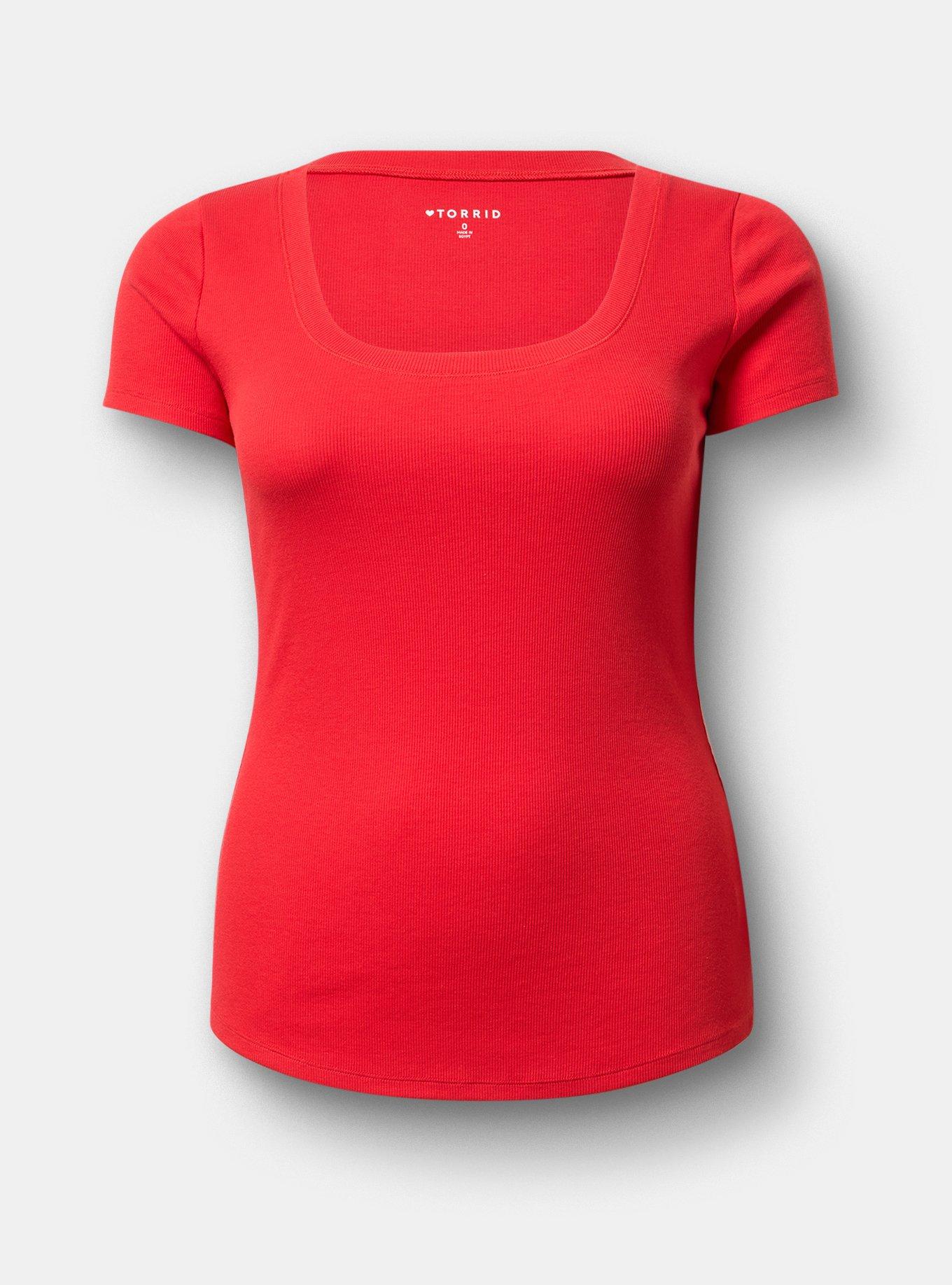 Cotton Modal Rib Scoop Tee, ADRENALINE RUSH, hi-res