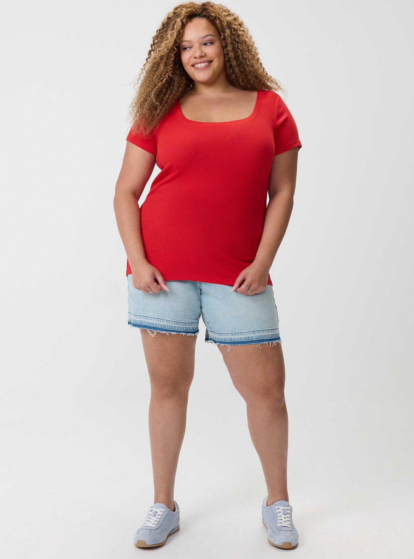 Cotton Modal Rib Scoop Tee, ADRENALINE RUSH, hi-res