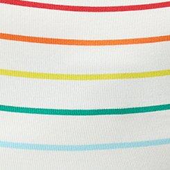 Cotton Modal Rib Scoop Tee, LOVE STRIPE IVORY, swatch