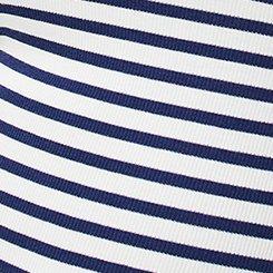 Cotton Modal Rib Scoop Tee, FINE NAVY STRIPE, swatch