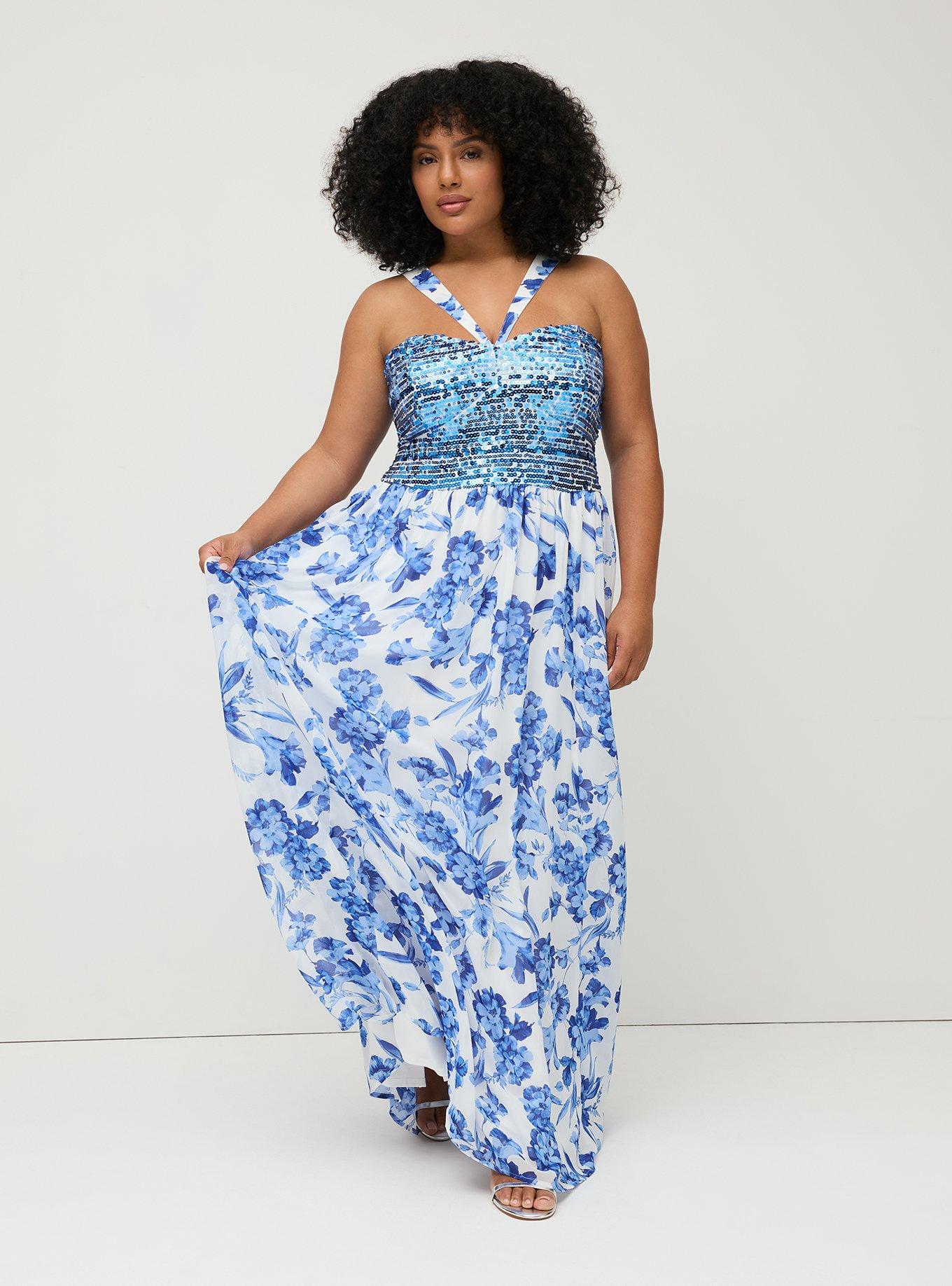 Studio Embellished Cut-Out Gown, DUTCH FLORAL WHITE, hi-res