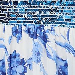 Studio Embellished Cut-Out Gown, DUTCH FLORAL WHITE, swatch