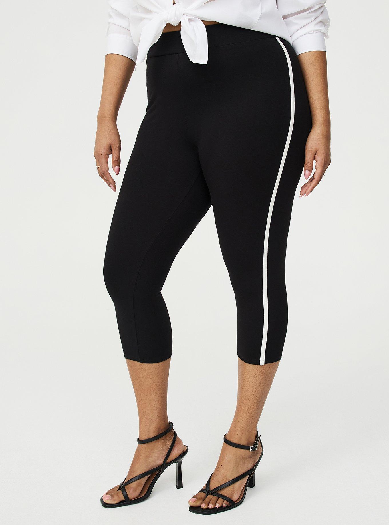 Capri Side Stripe Legging, DEEP BLACK, alternate