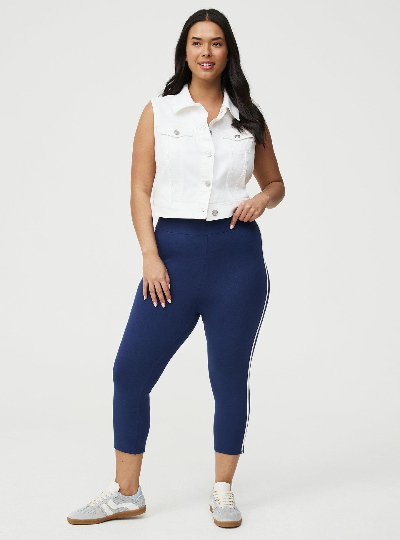 Capri Side Stripe Legging, MEDIEVAL BLUE, alternate