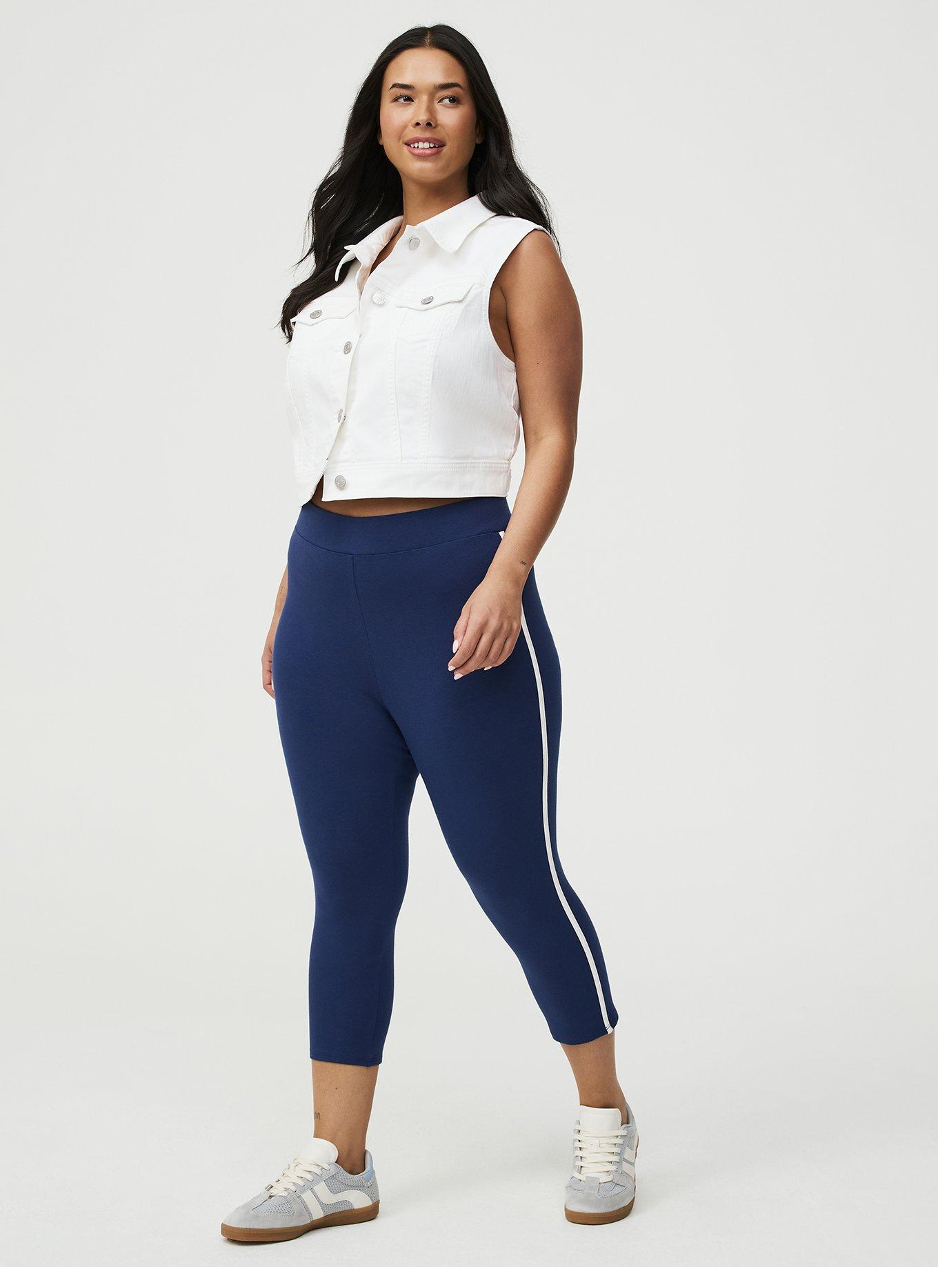 Capri Side Stripe Legging, MEDIEVAL BLUE, hi-res