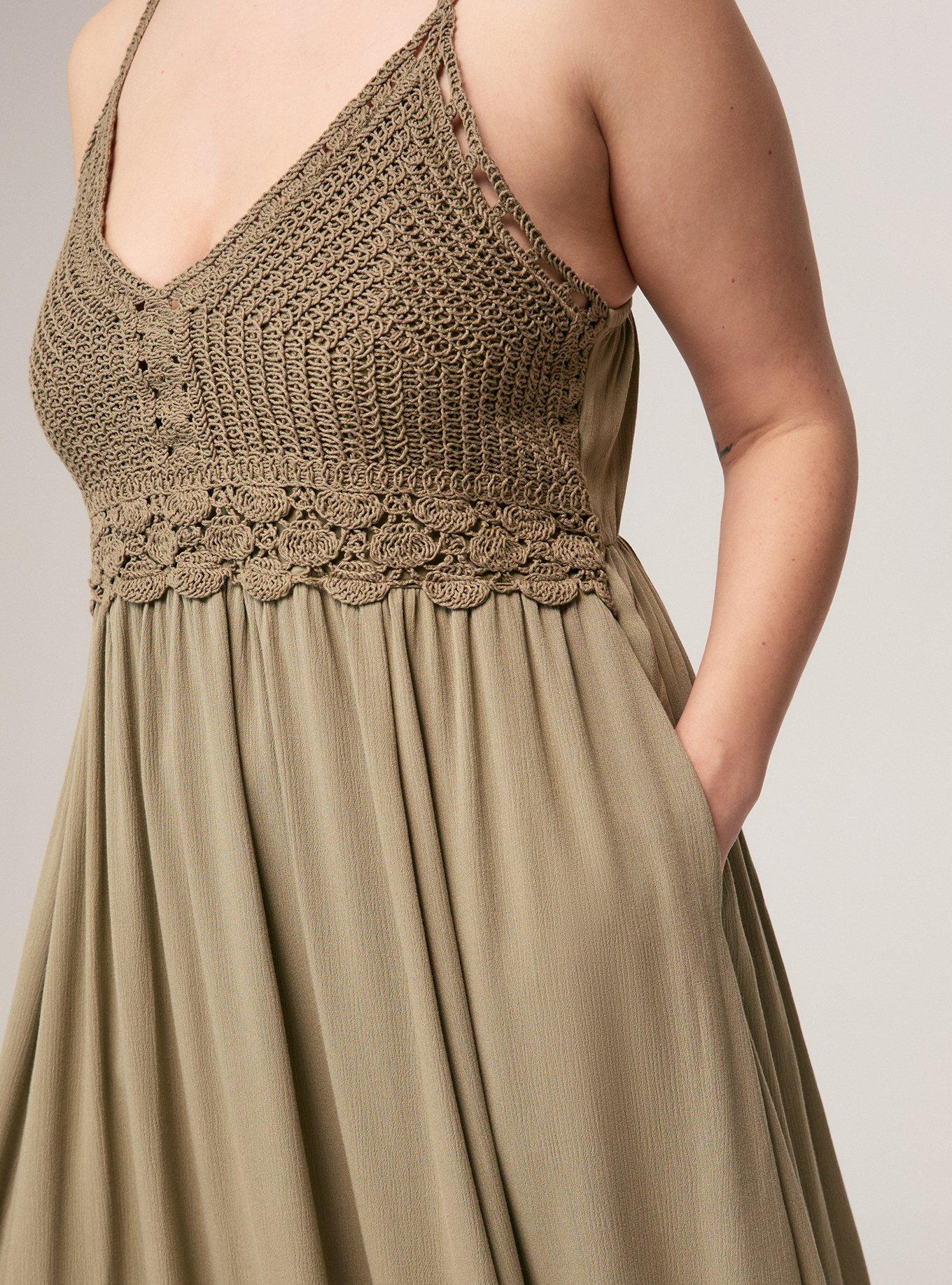 Festi Crochet Bodice Maxi Dress, MERMAID, alternate