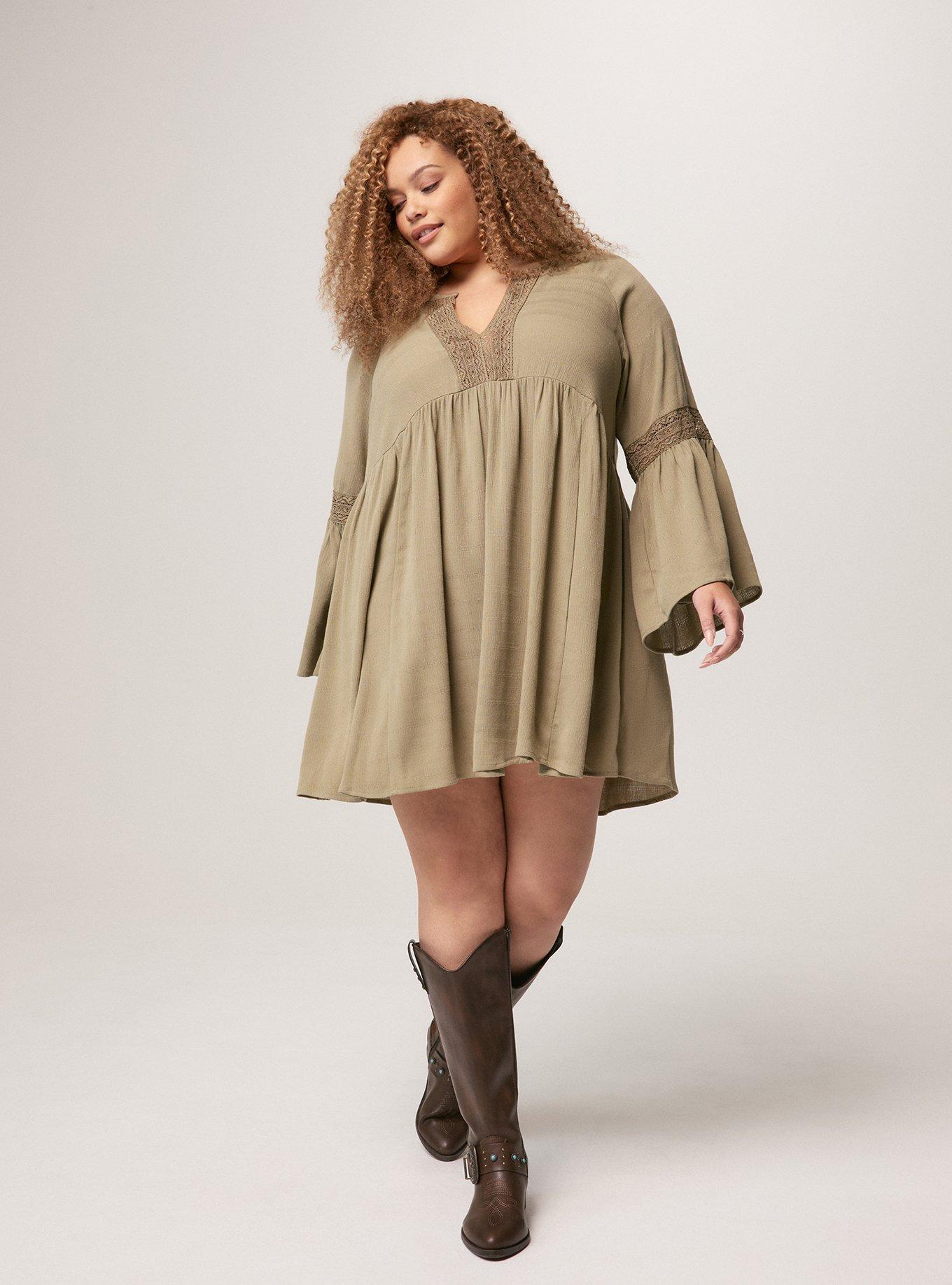 Festi Bell Sleeve Raglan Dress, MERMAID, alternate