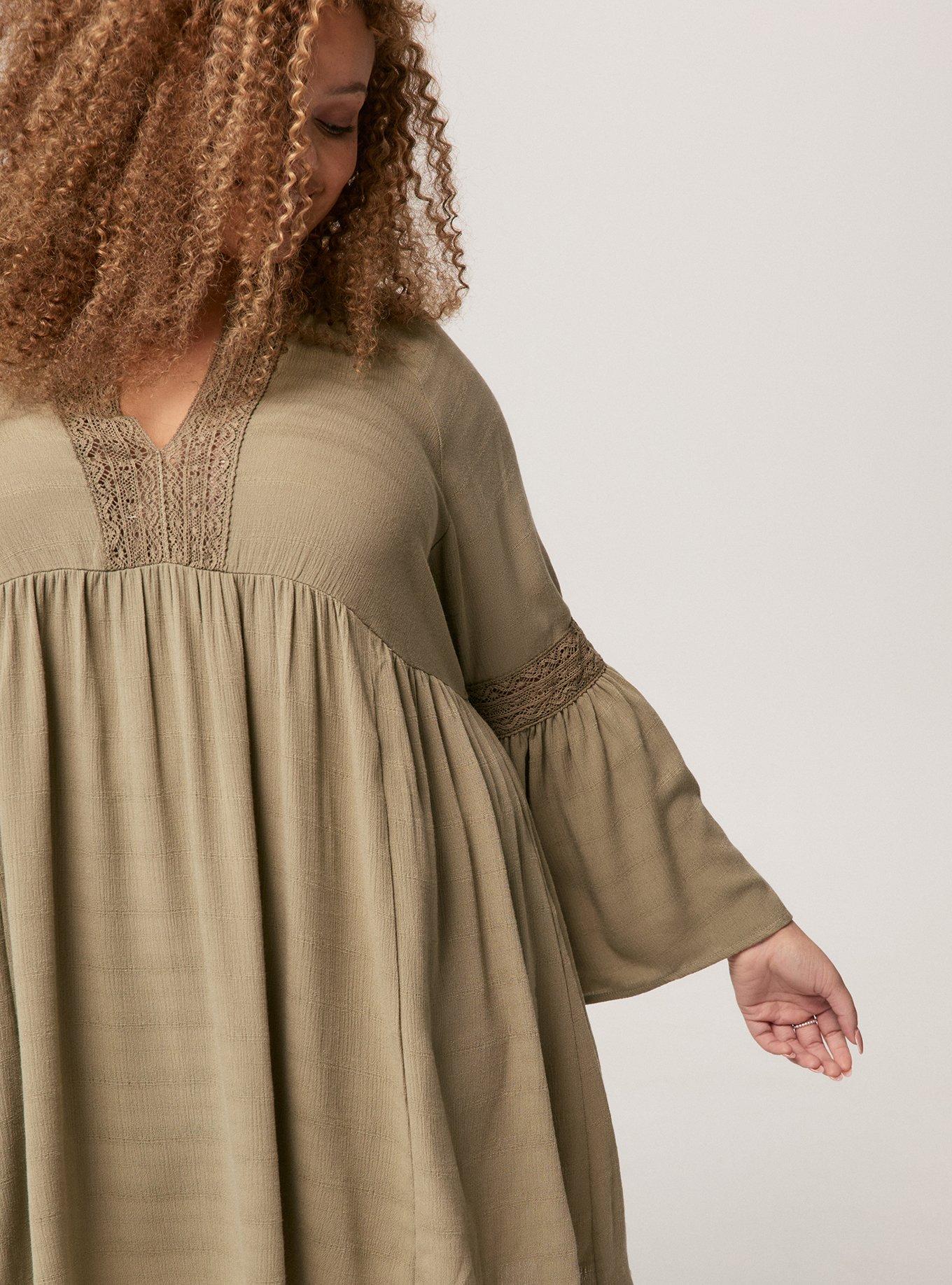 Festi Bell Sleeve Raglan Dress, MERMAID, alternate