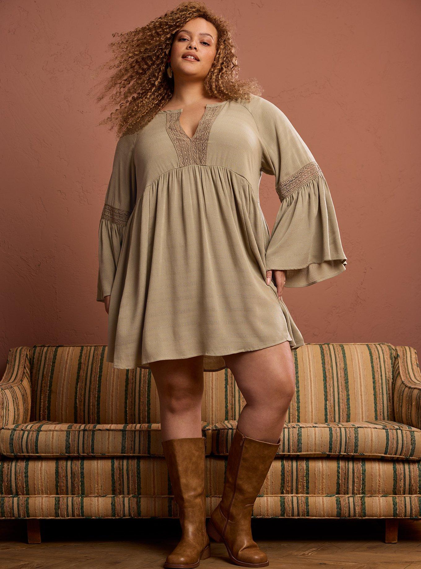 Festi Bell Sleeve Raglan Dress, MERMAID, hi-res