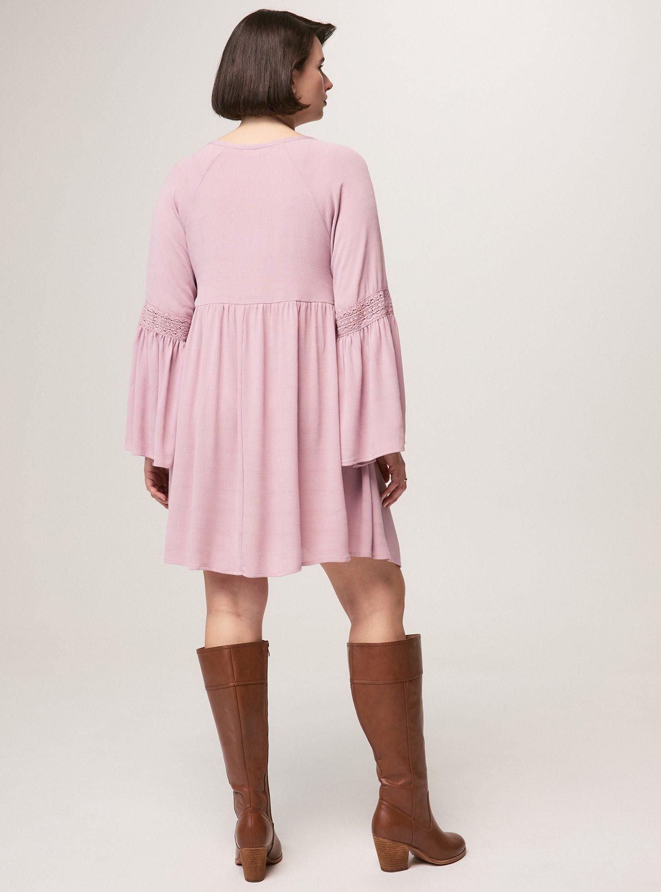 Festi Bell Sleeve Raglan Dress, MAUVE SHADOWS, alternate