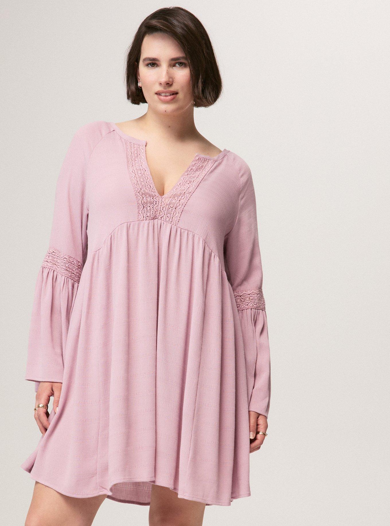Plus Size - Festi Bell Sleeve Mini Dress - Torrid