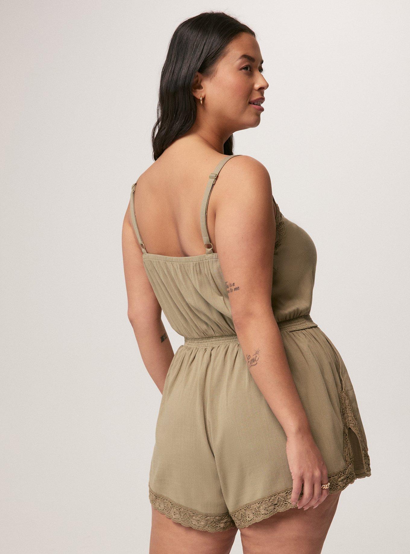 Festi V-Neck Romper, MERMAID, alternate