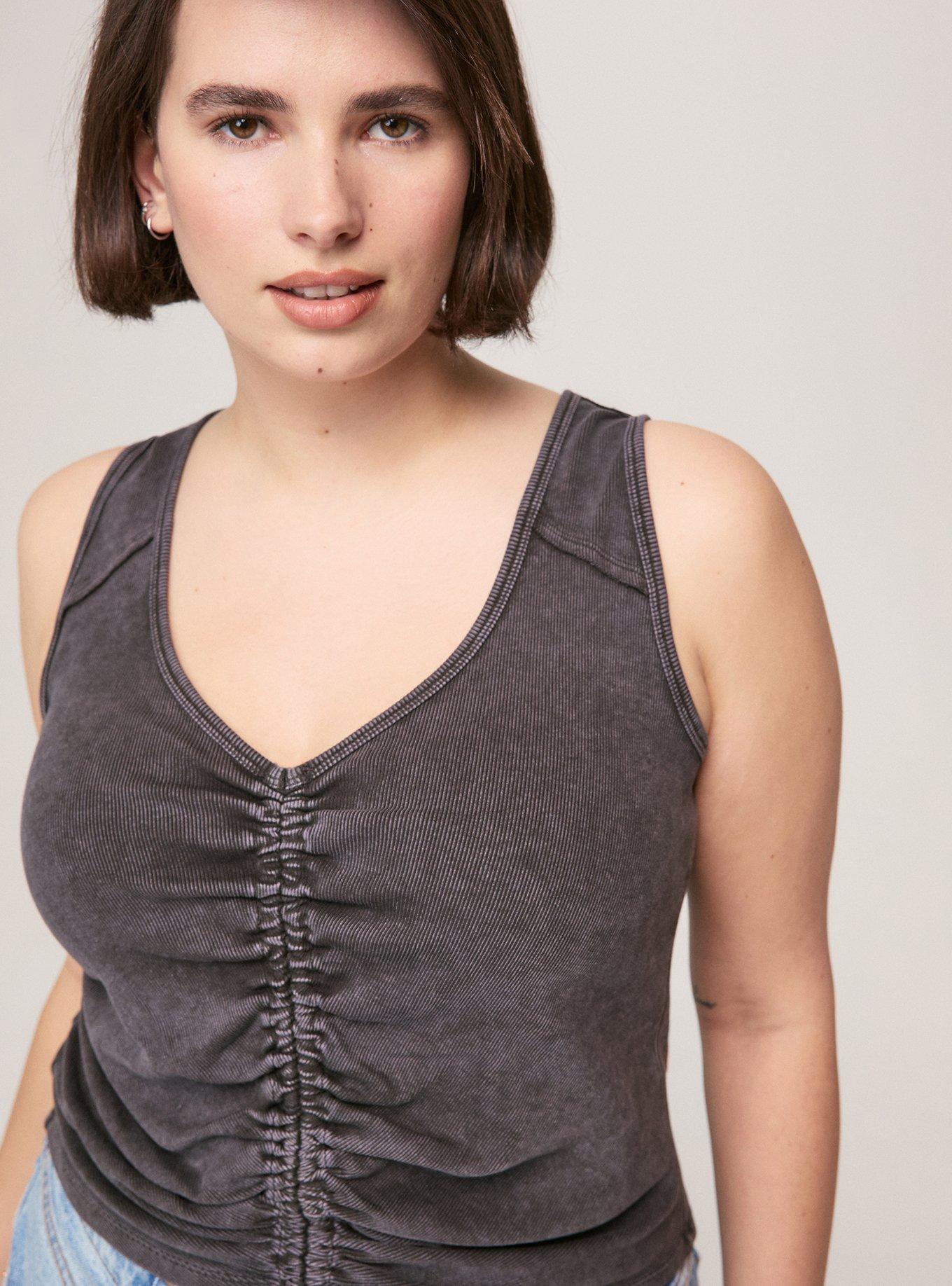 Festi Ruched Front Tank, PHANTOM, alternate