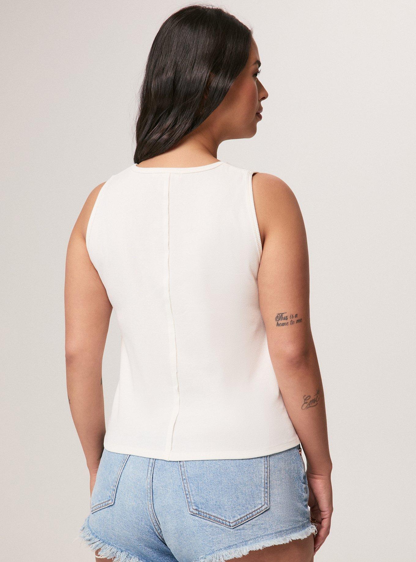 Festi Ruched Front Tank, MARSHMALLOW, alternate