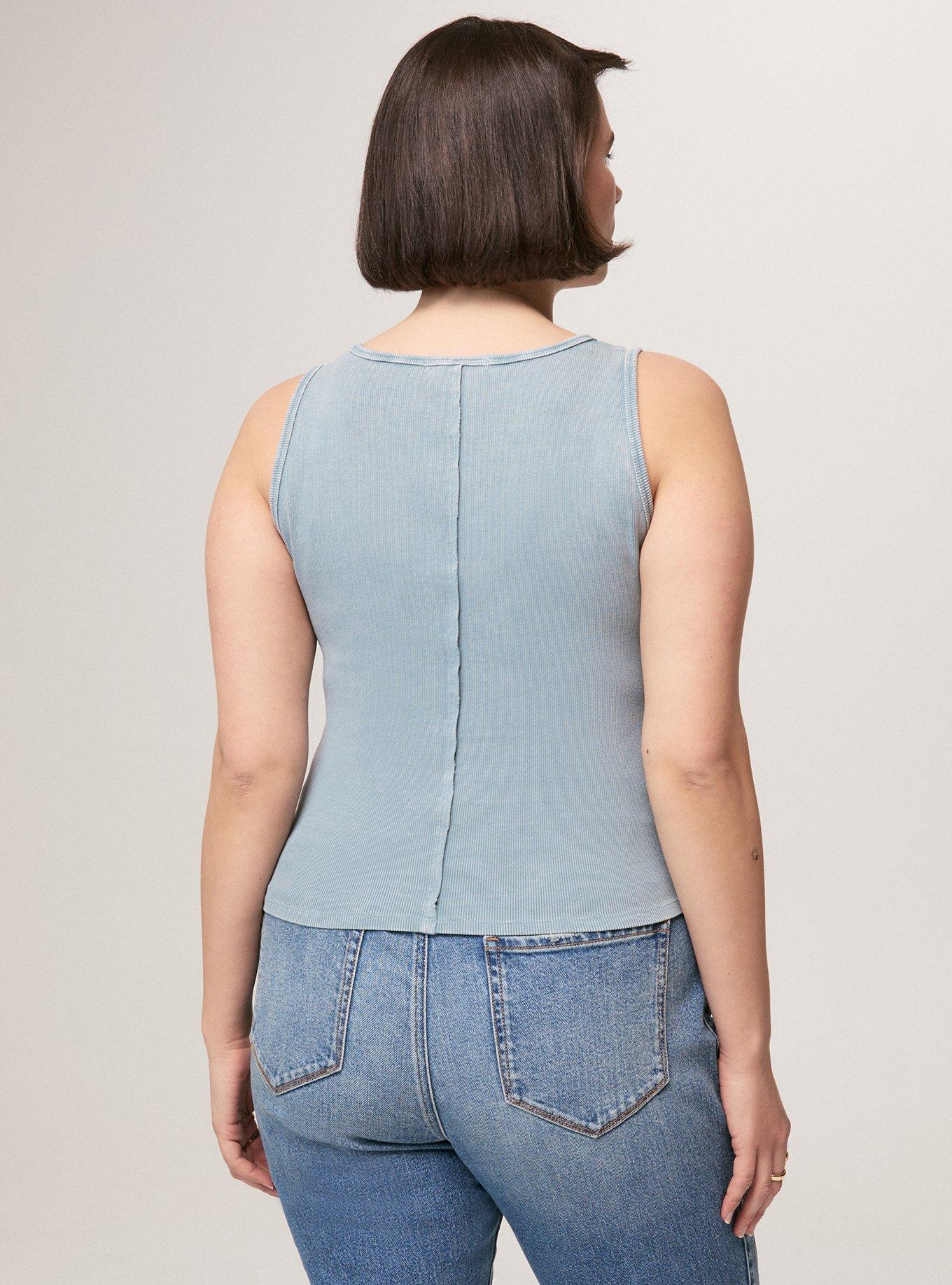 Festi Ruched Front Tank, STONE BLUE, alternate