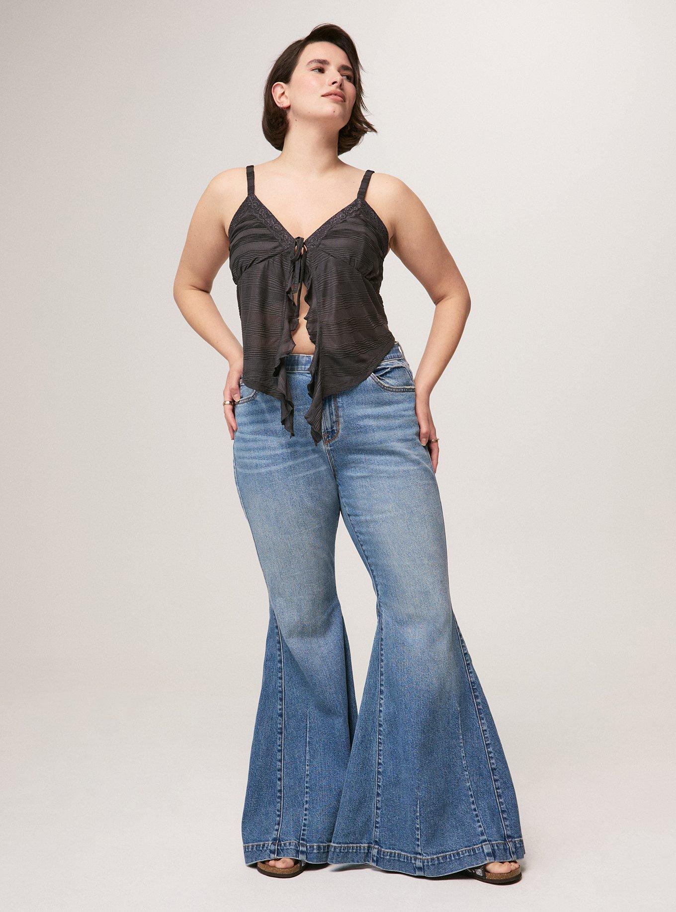 Festi Ruffle Crop Top, PHANTOM, alternate