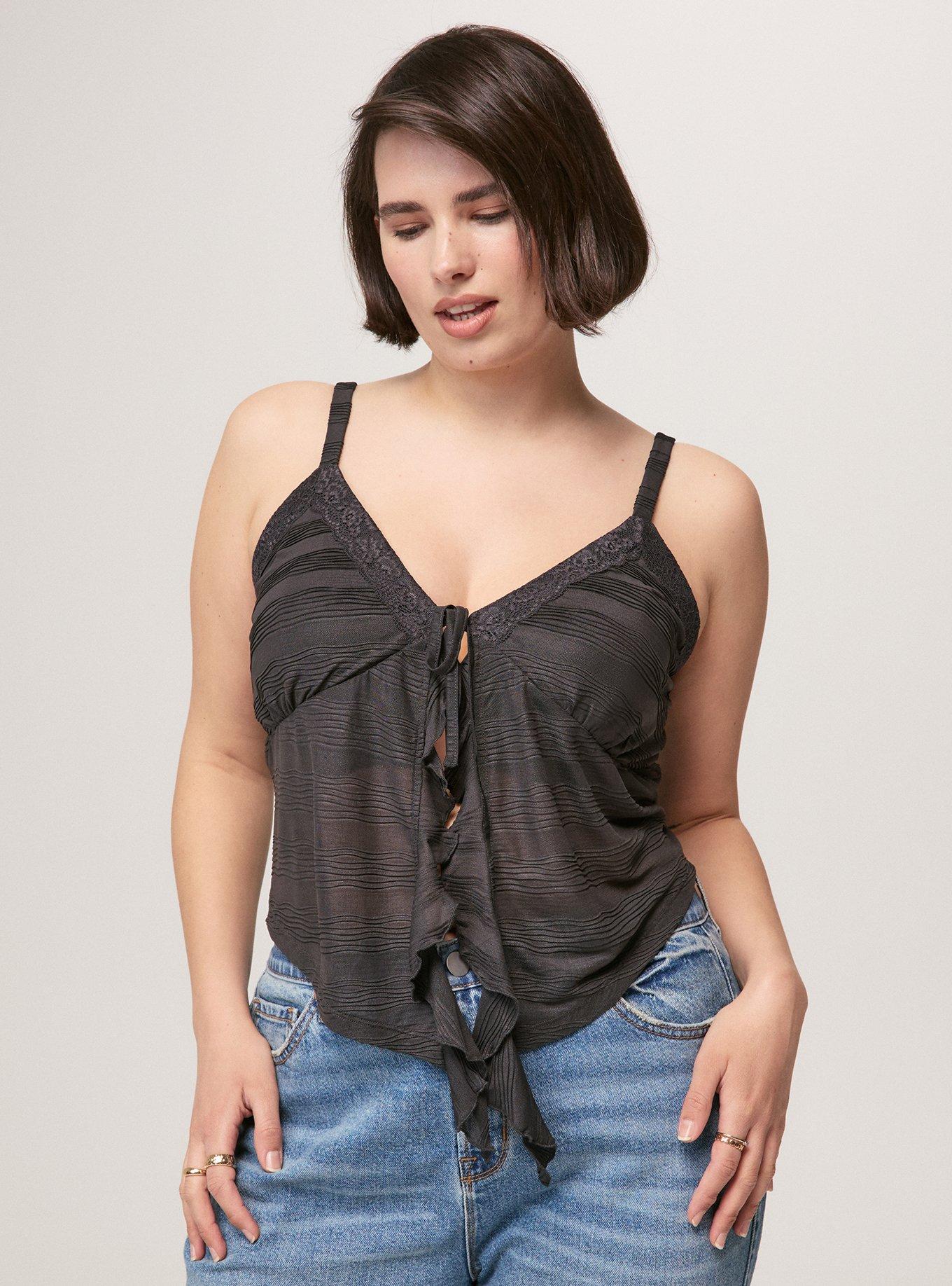 Festi Ruffle Crop Top, PHANTOM, hi-res