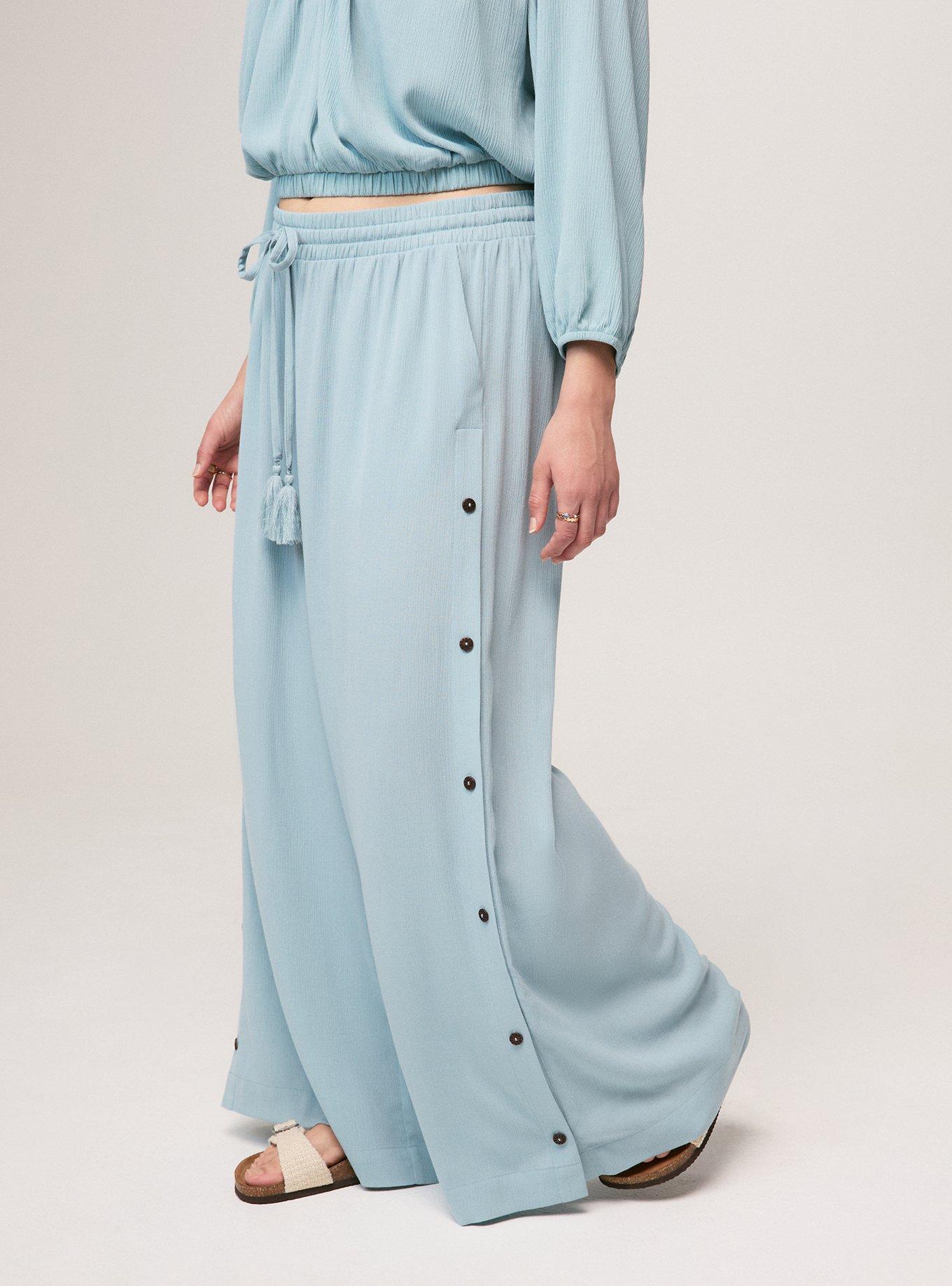 Festi Button Side Pant, STONE BLUE, alternate