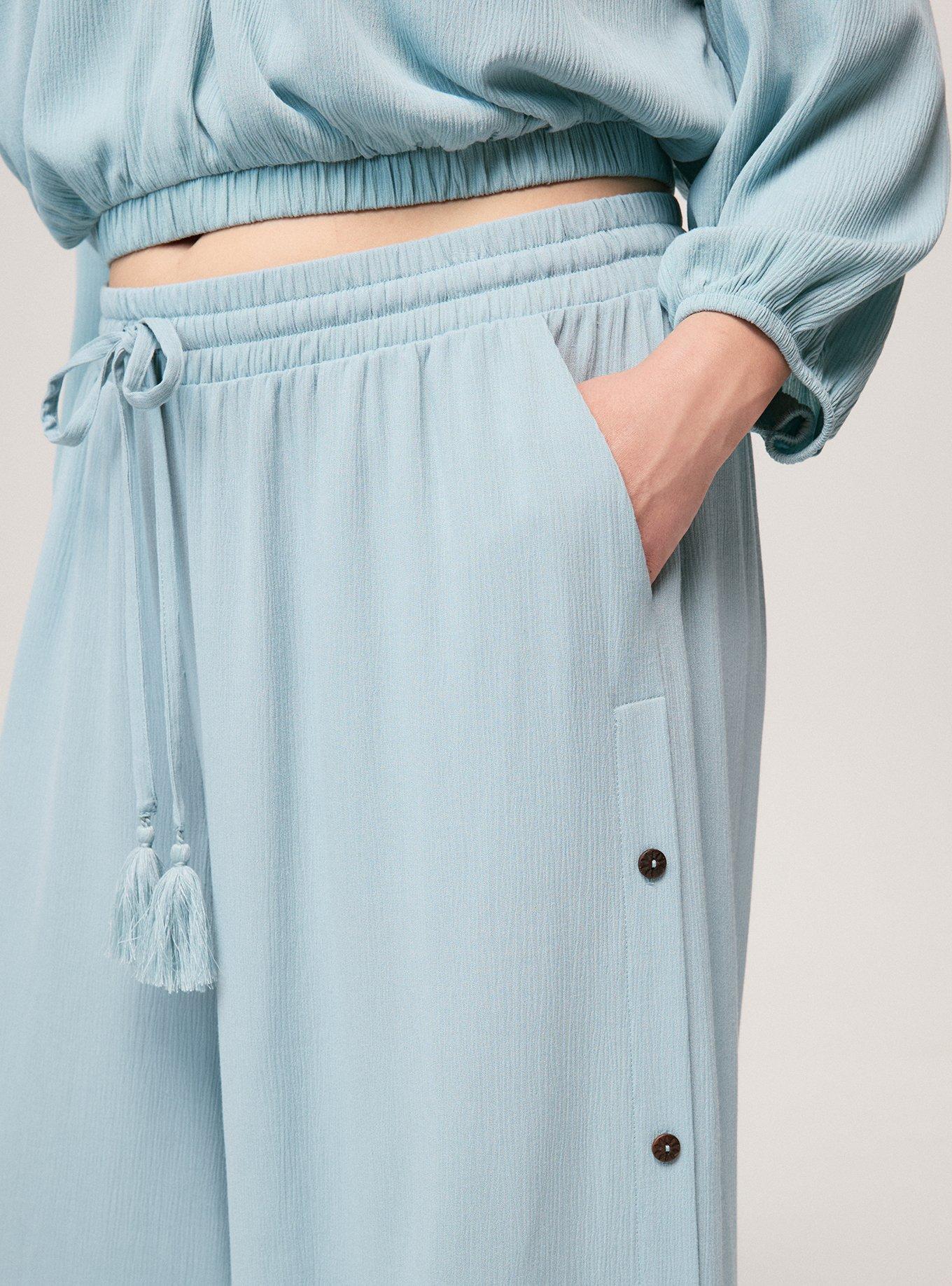 Festi Button Side Pant, STONE BLUE, alternate