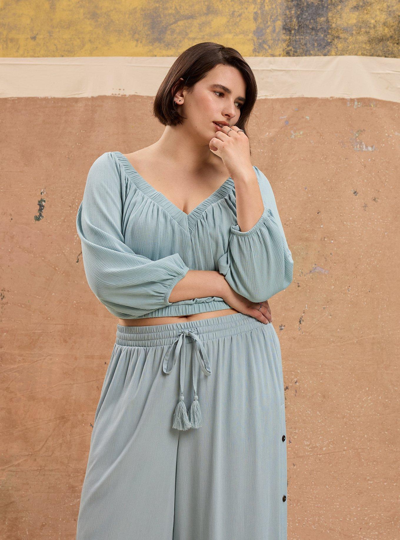 Festi Button Side Pant, STONE BLUE, alternate